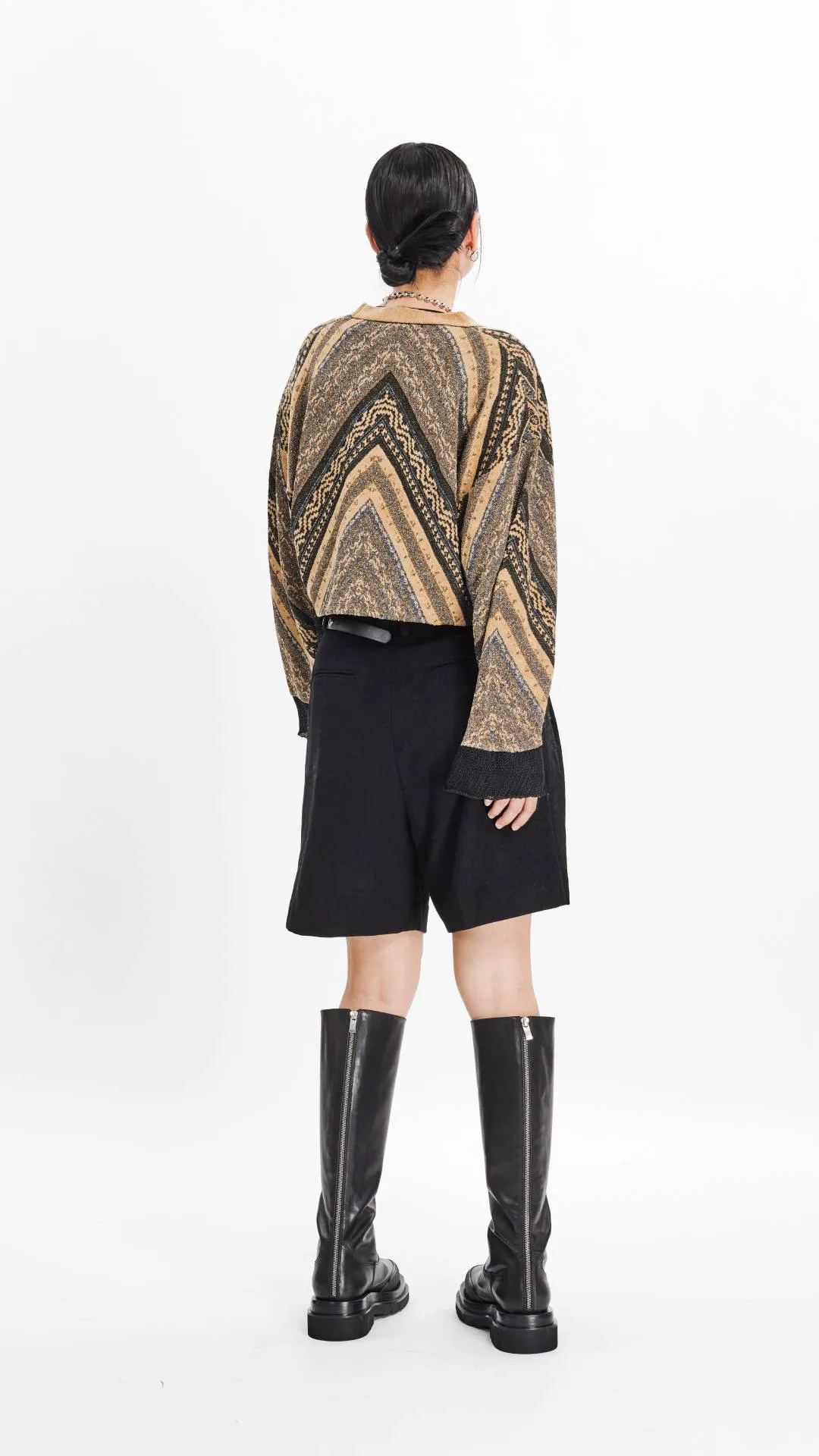 Lurex Jacqaurd Cardigan