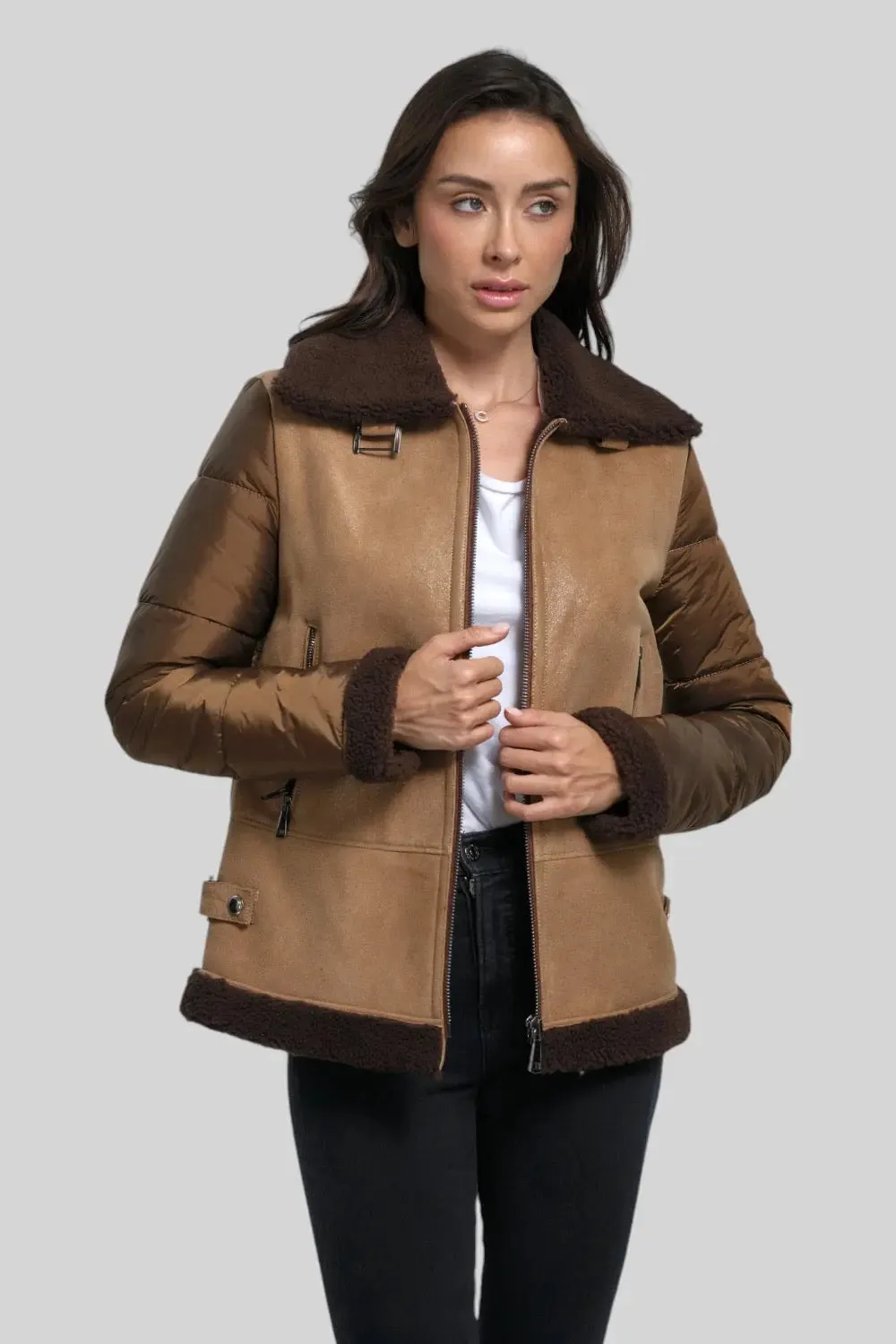 Martina Sheepskin B-3 Bomber Jacket