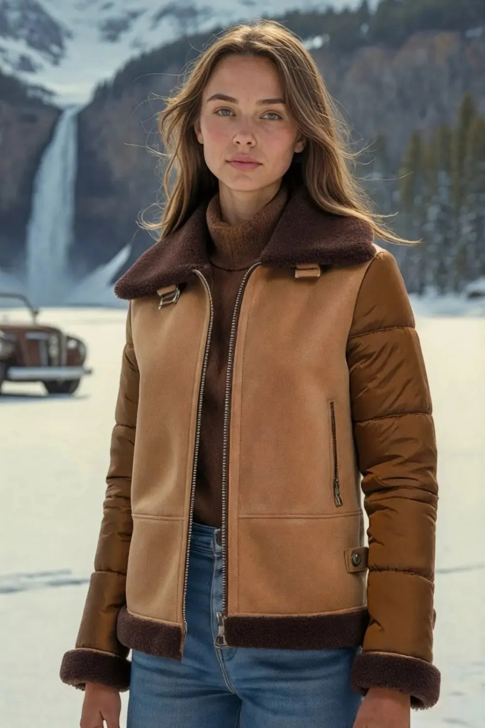 Martina Sheepskin B-3 Bomber Jacket