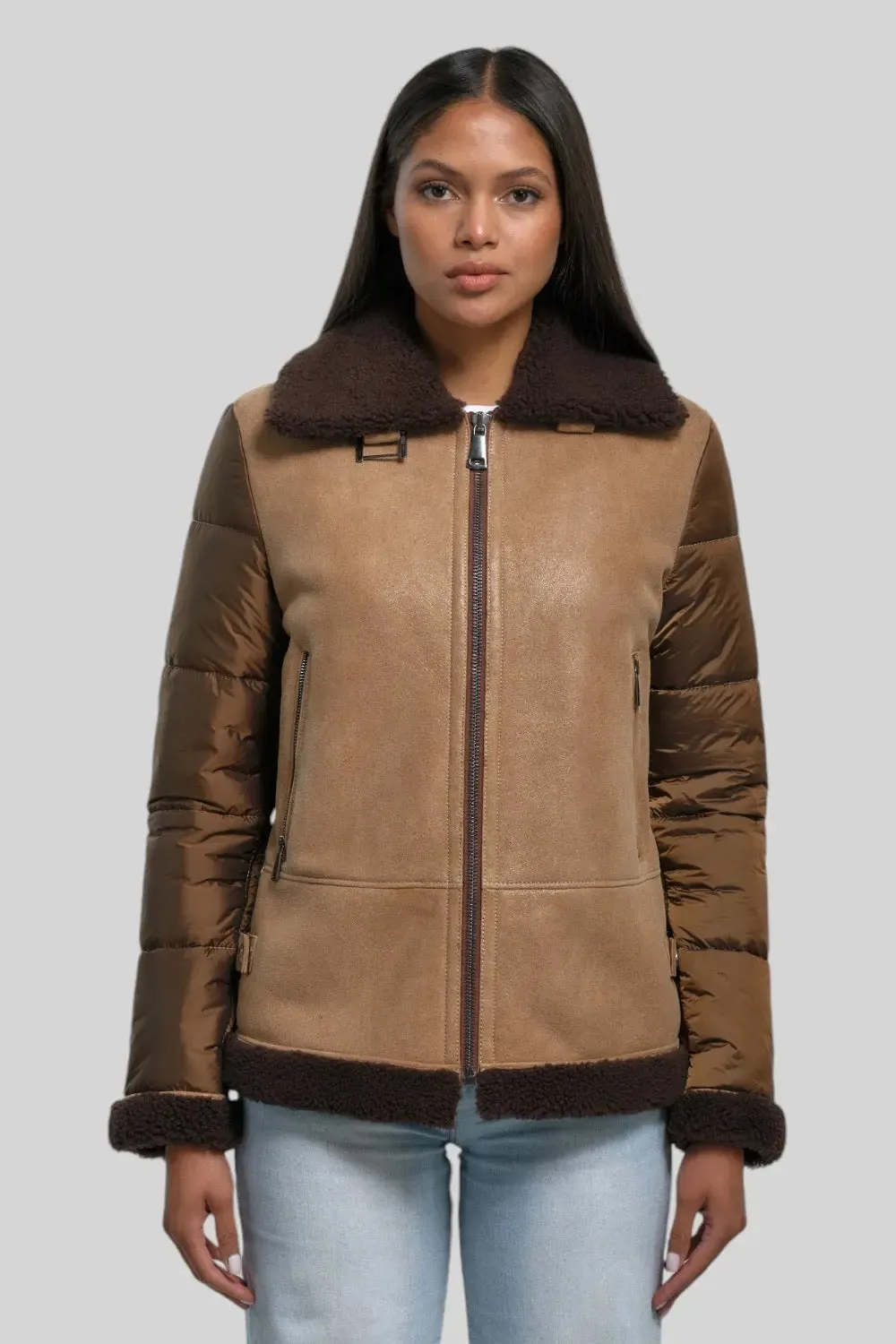 Martina Sheepskin B-3 Bomber Jacket