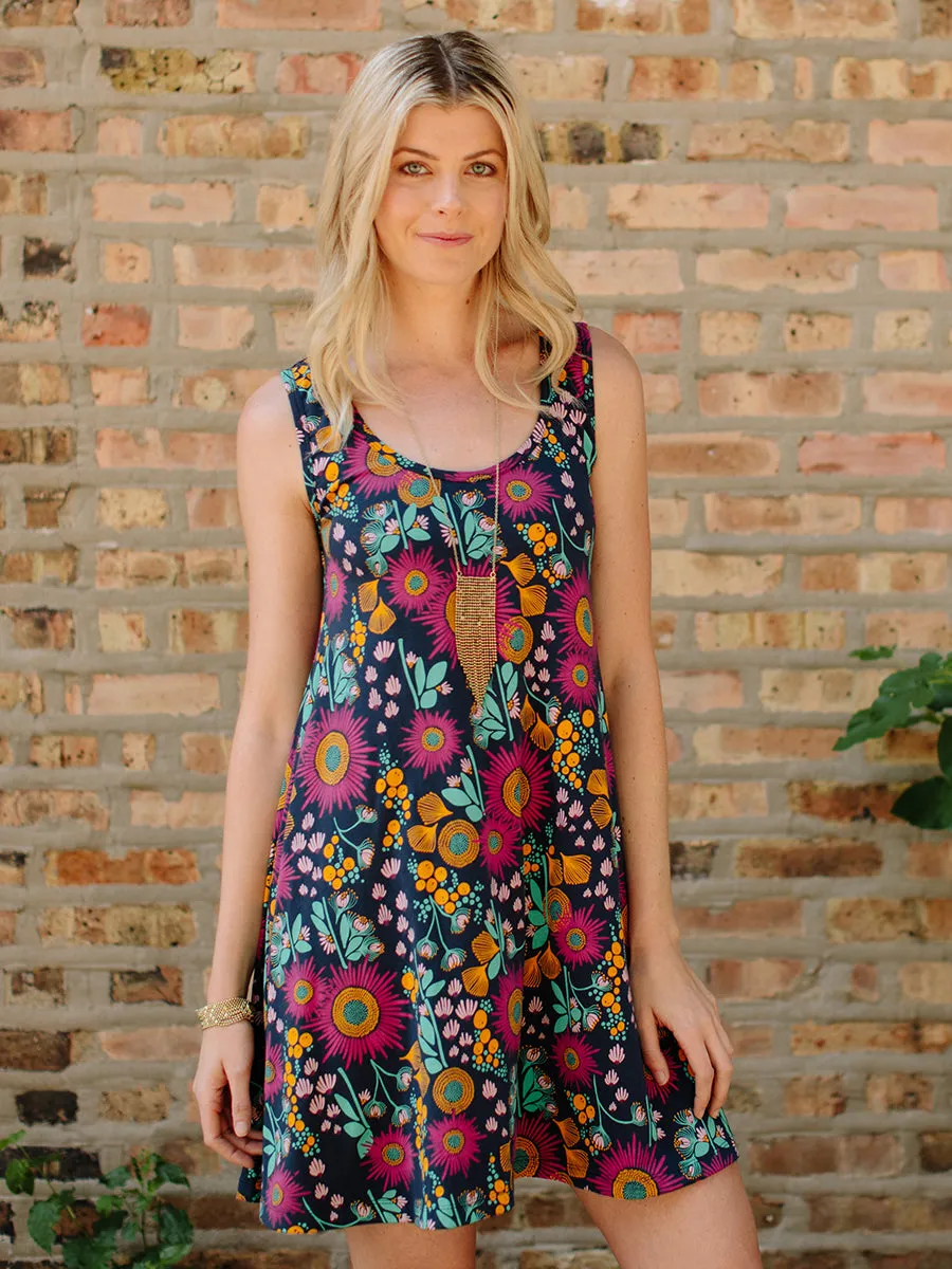 Mata Traders Bellini Dress Fuchsia Blue