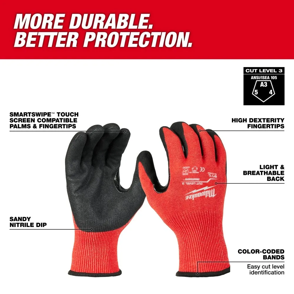 Milwaukee 48-73-8634E Cut Level 3 Nitrile Dipped Gloves - XXL