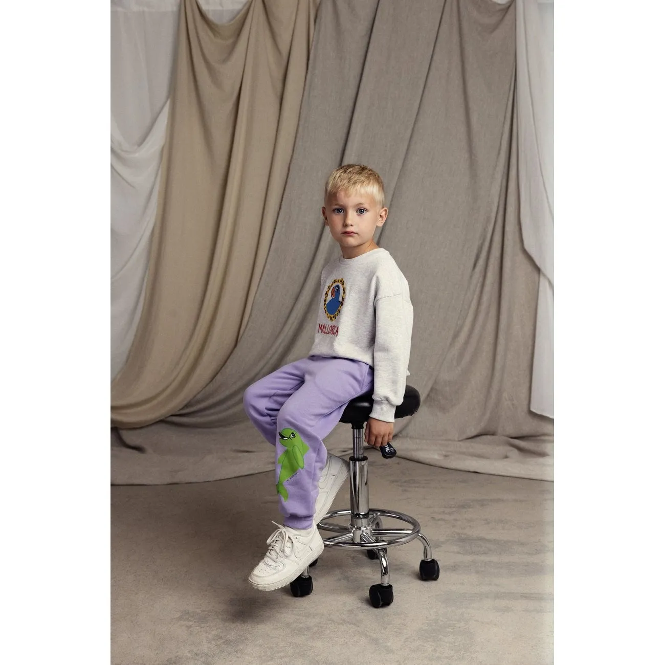 Mini Rodini Purple Dolphin Sweatpants