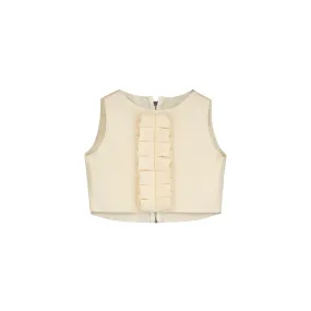 Neoprene Ruffle Vest-Cream