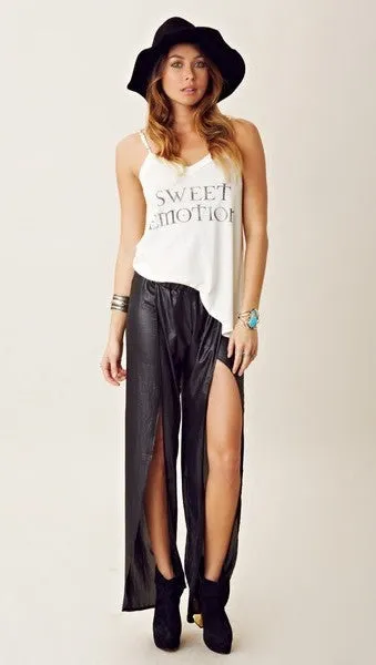 Nightcap Clothing Wide Leg Tulip Pant in Black