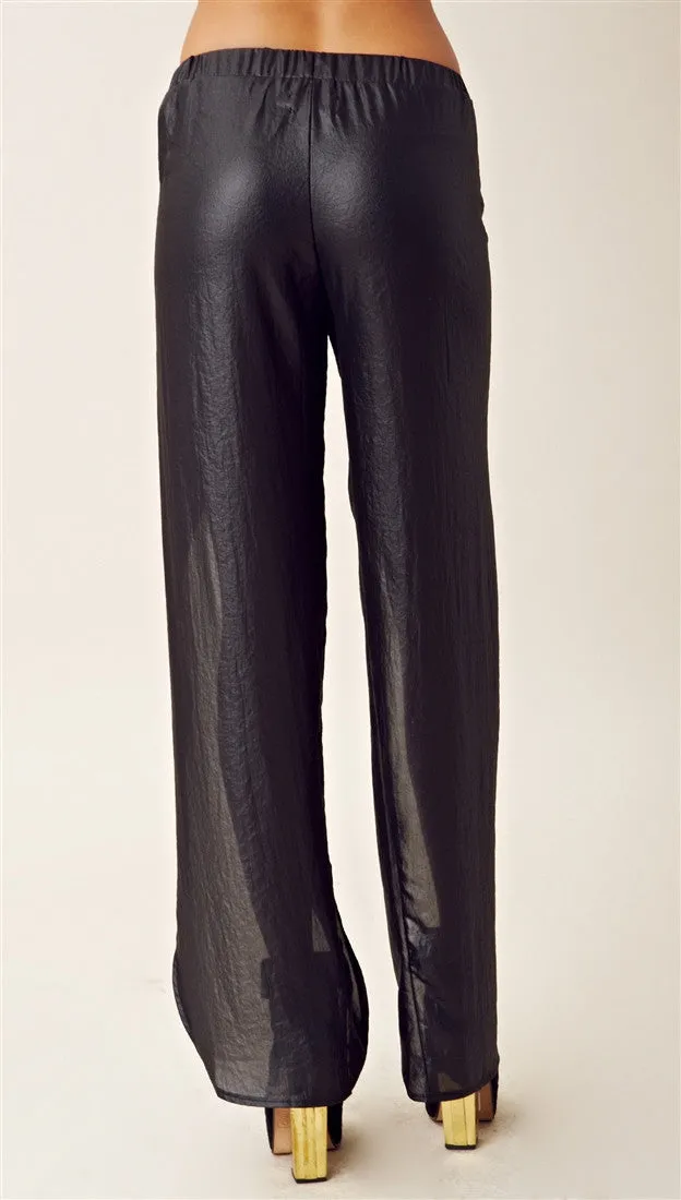 Nightcap Clothing Wide Leg Tulip Pant in Black