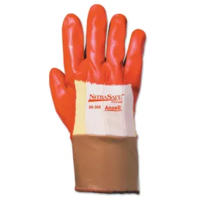 NITRASAFE 28-350 ORG KEVLAR/COTN W/NITR FM - Heavy Duty Coated Gloves, Orange