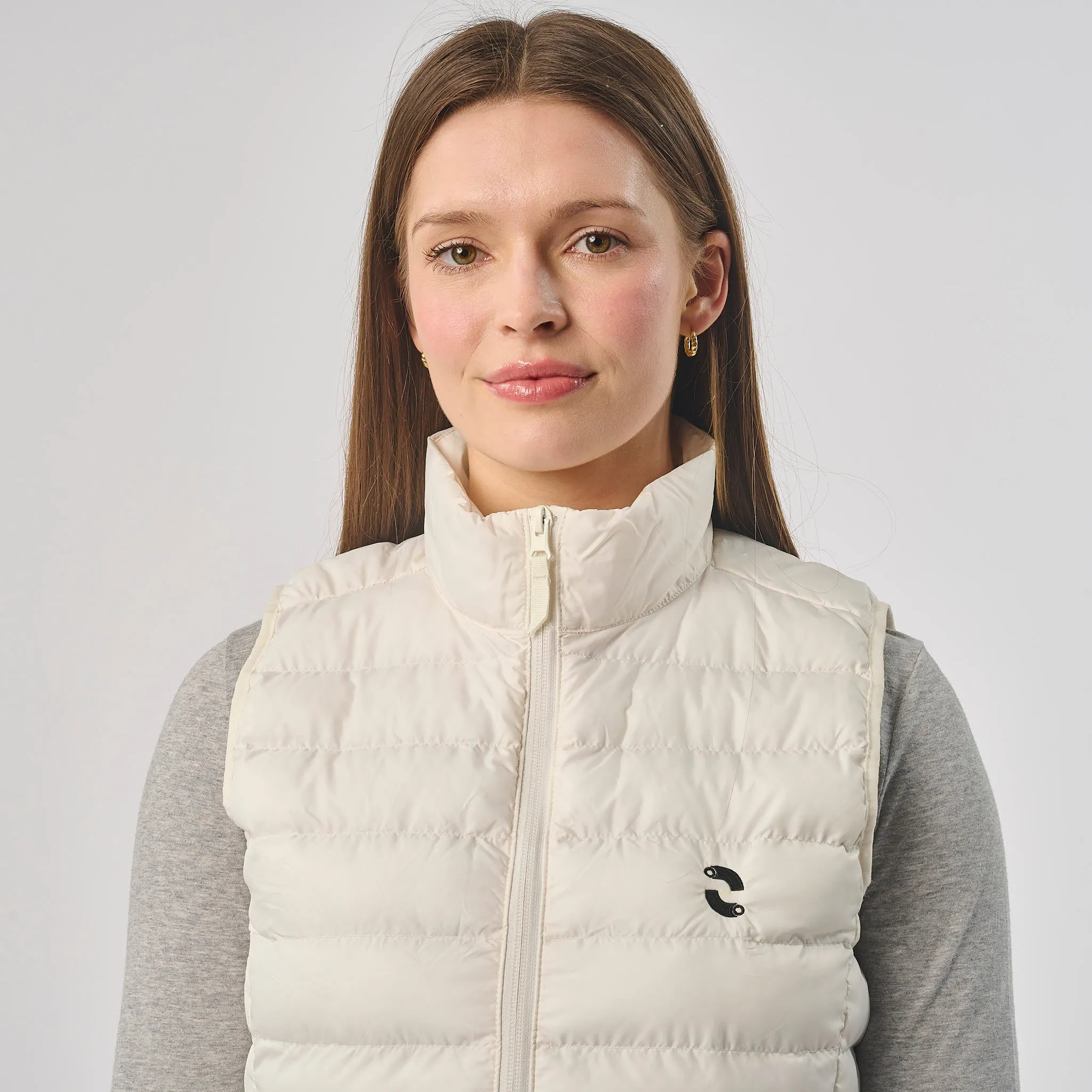 Omnitau Women's Recycled Slim Style Padded Gilet - White