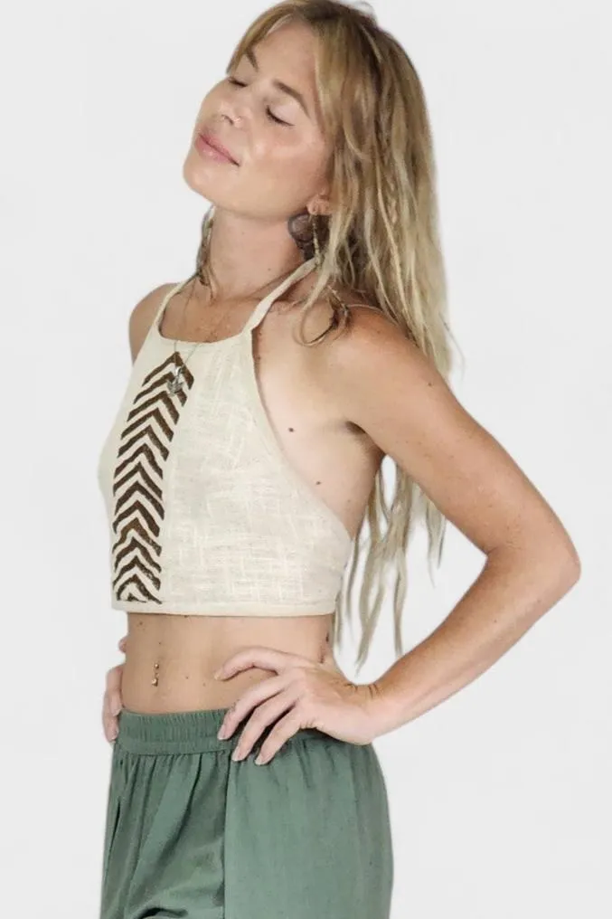 Organic Cotton Tribal Halter Top