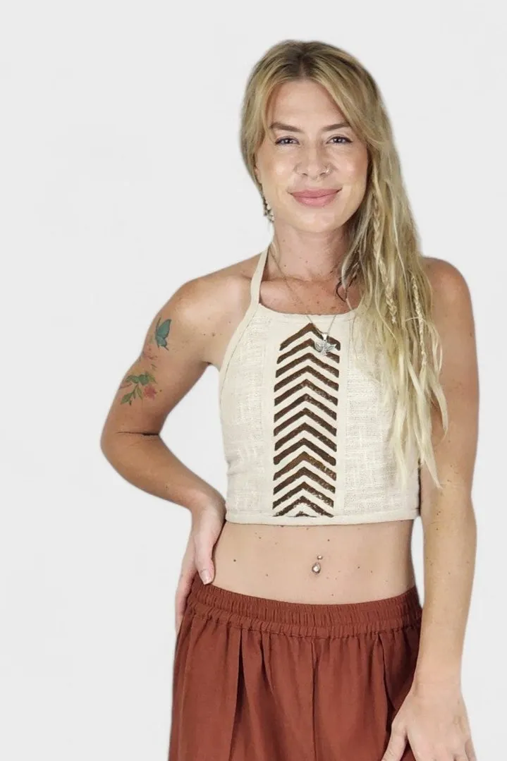 Organic Cotton Tribal Halter Top