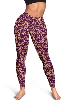 Oriental Floral Pattern - Amethyst | Leggings | Mandalazed