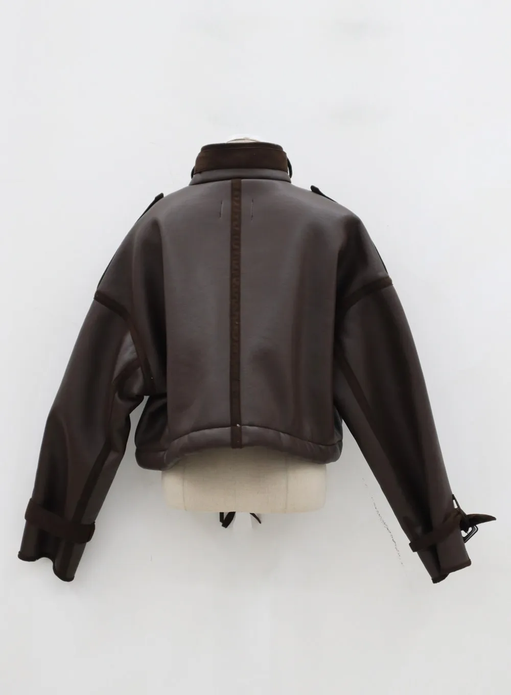 Oversized Cropped Shearling Jacket IJ320