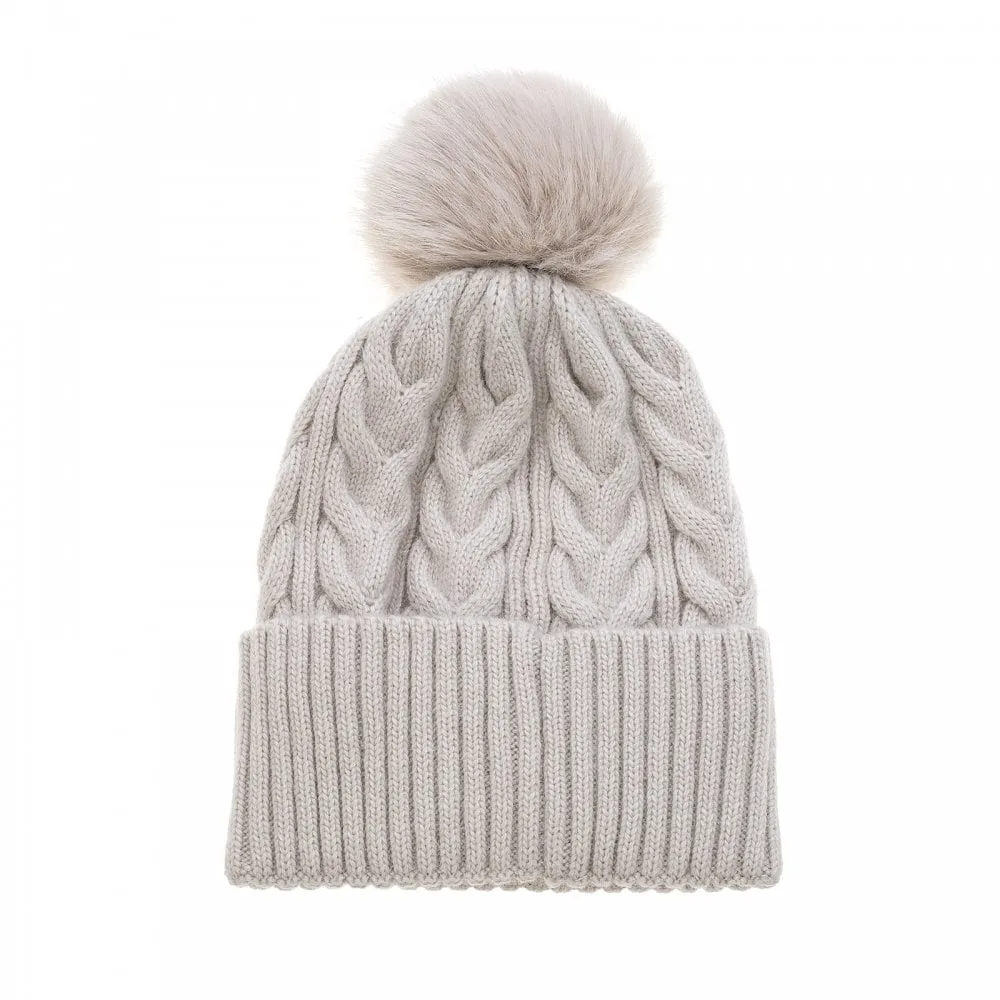 Park Lane Pompom Hat Stone