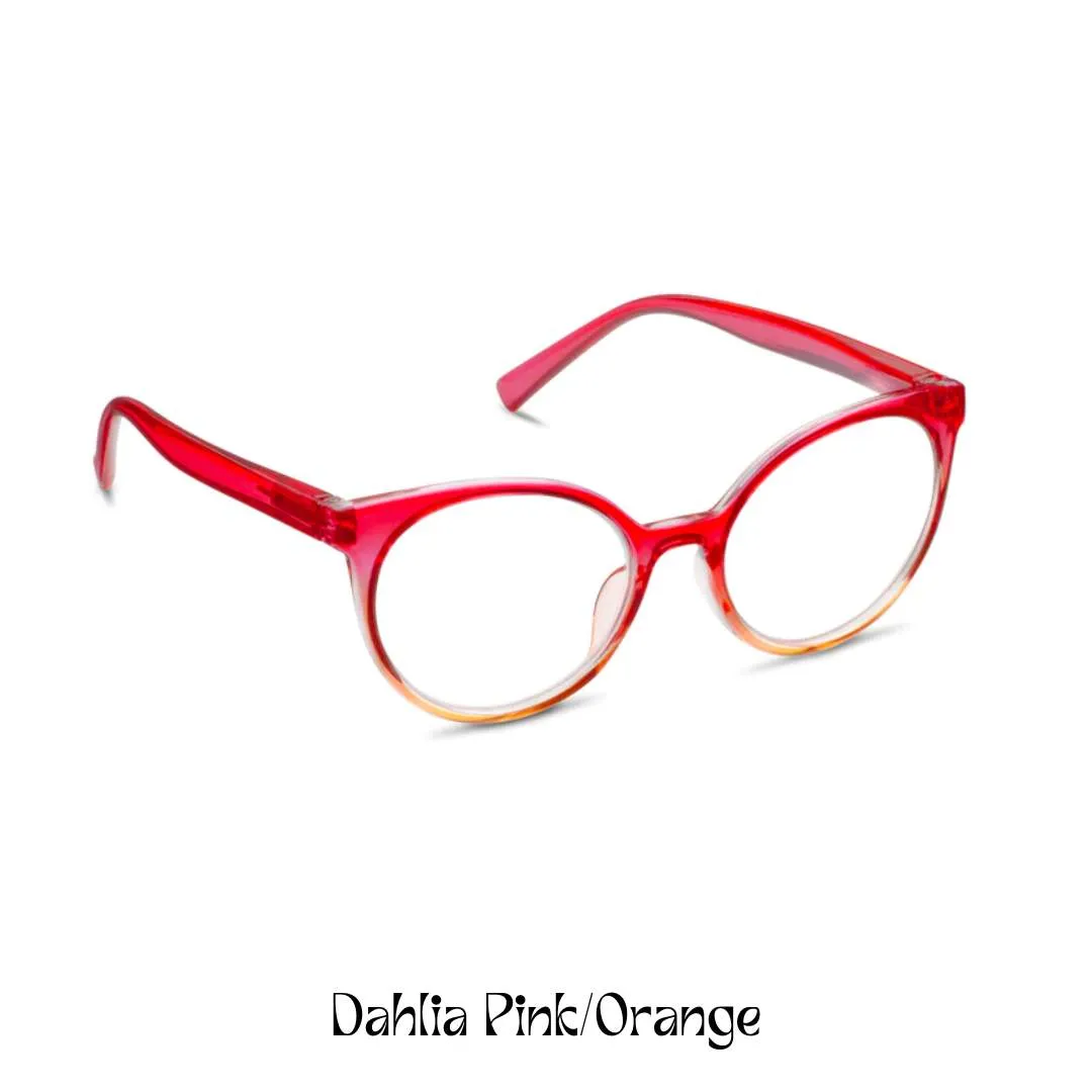 Peepers Reading Glasses: Dahlia Pink/Orange