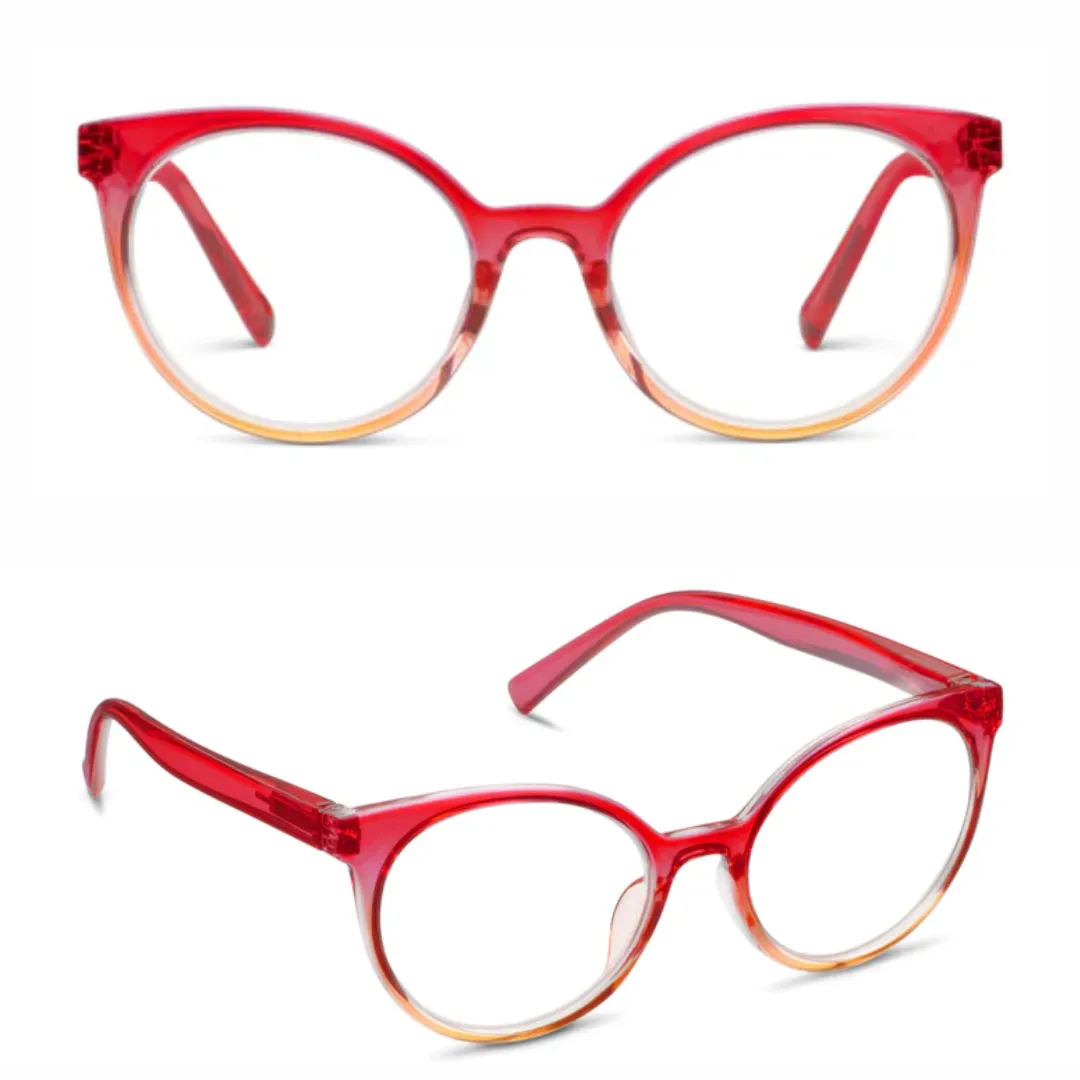 Peepers Reading Glasses: Dahlia Pink/Orange