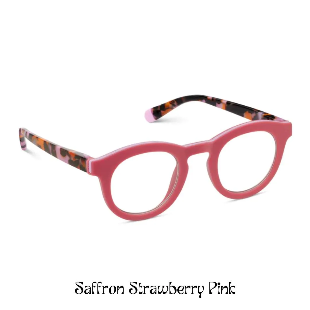 Peepers Reading Glasses: Saffron Strawberry Pink