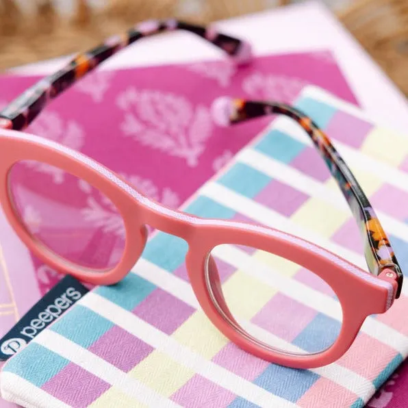 Peepers Reading Glasses: Saffron Strawberry Pink