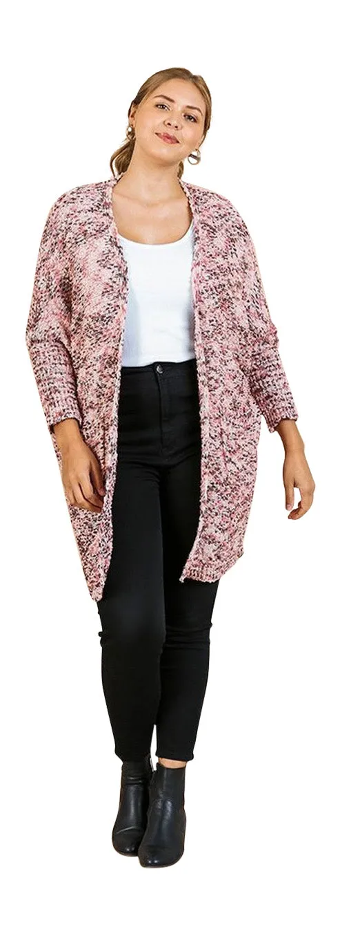 Pink Tweed Cardigan Sweater