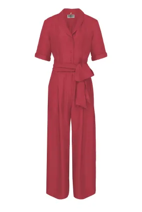 Planet Rayon Jumpsuit Pink