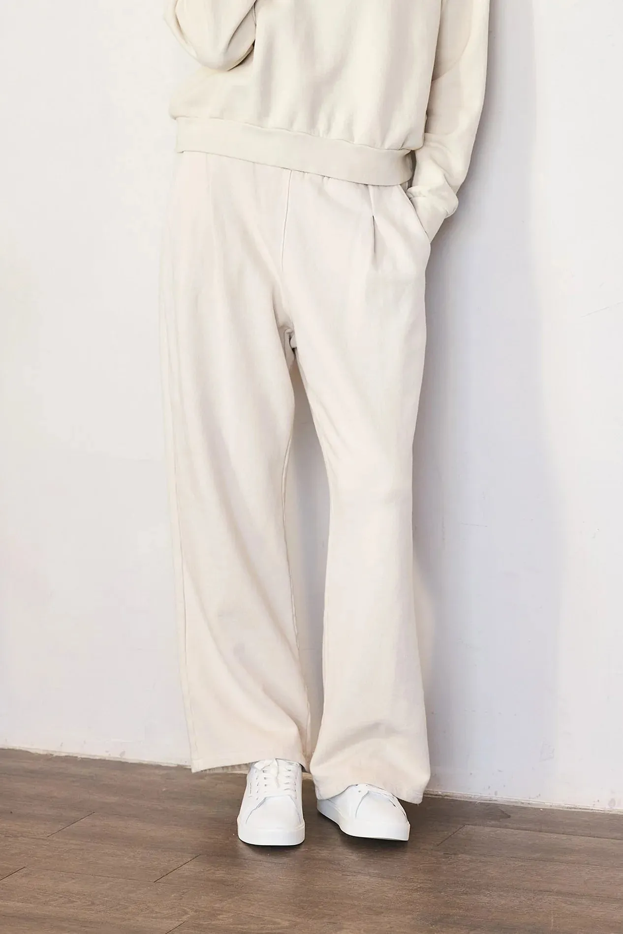 Pleated Sweatpants | Natural