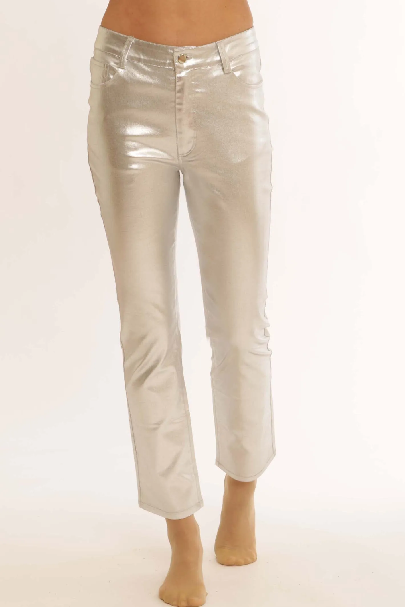 Pomodoro Clothing Coated Jeans 52458