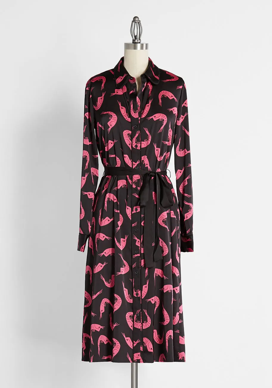 Prawns 'til Dawn Shirt Dress