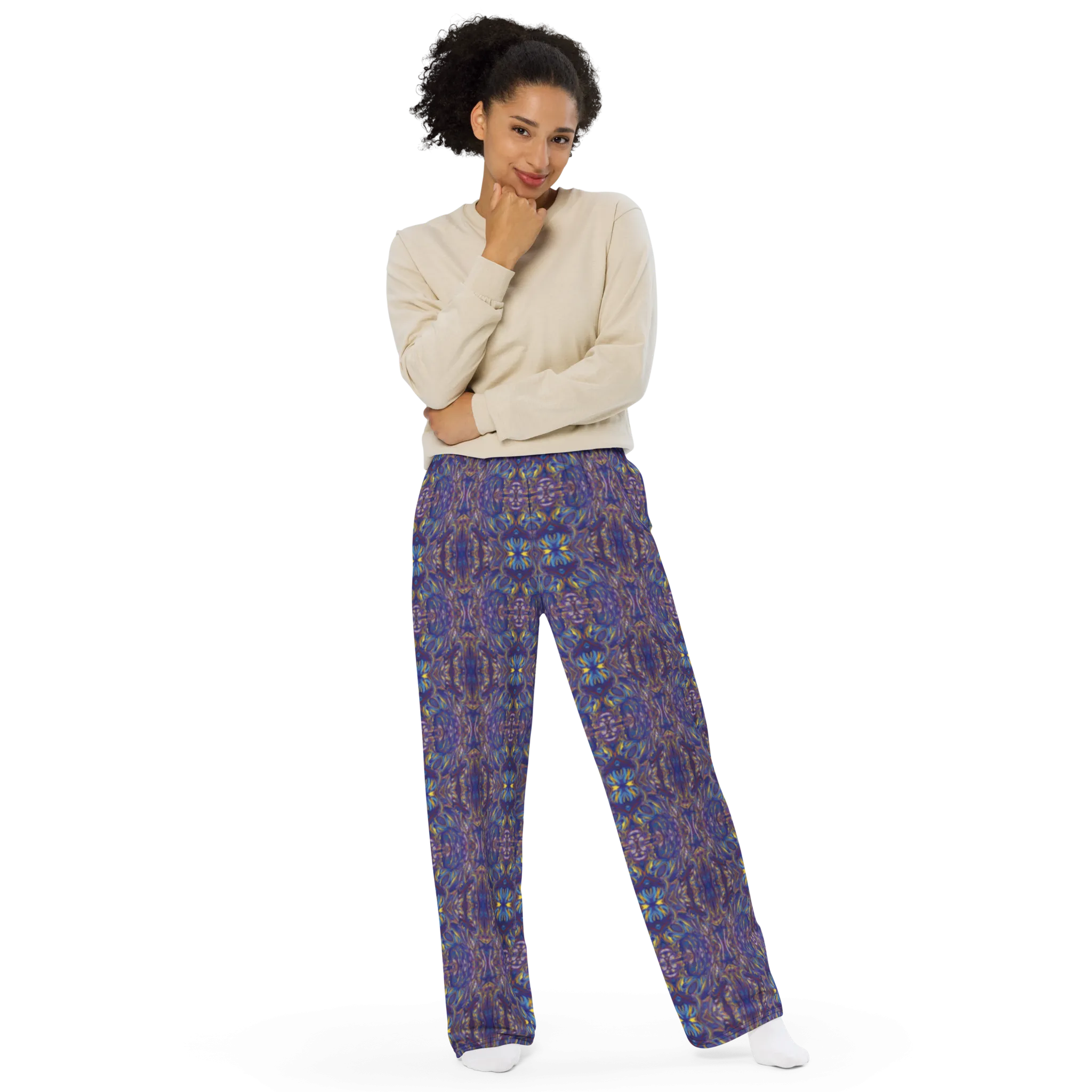 Recursia Bohemian Dream Women's Wide Leg Pants