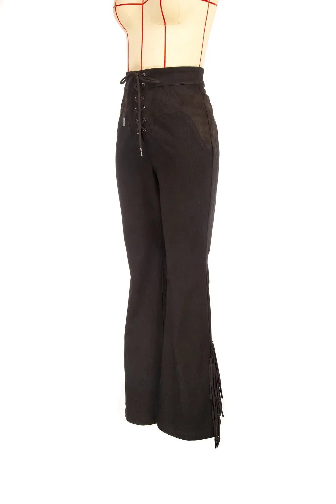 Rockin Rodeo Front Lace Chaps Style Jeans (M, L and 2XL ONLY)