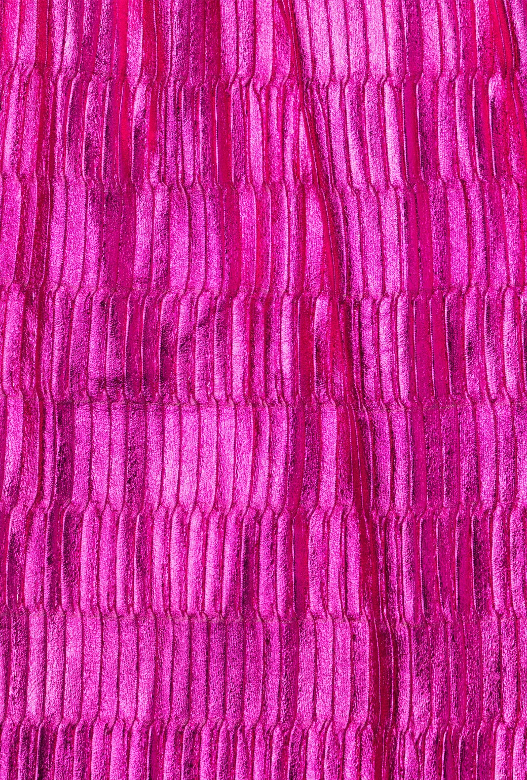 SAMPLE - Metallic Pleated Skirt - Hot Pink