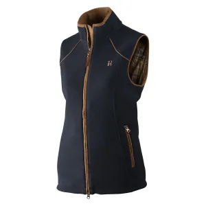 Sandhem Lady Fleece Waistcoat Dark Navy Melange by Harkila