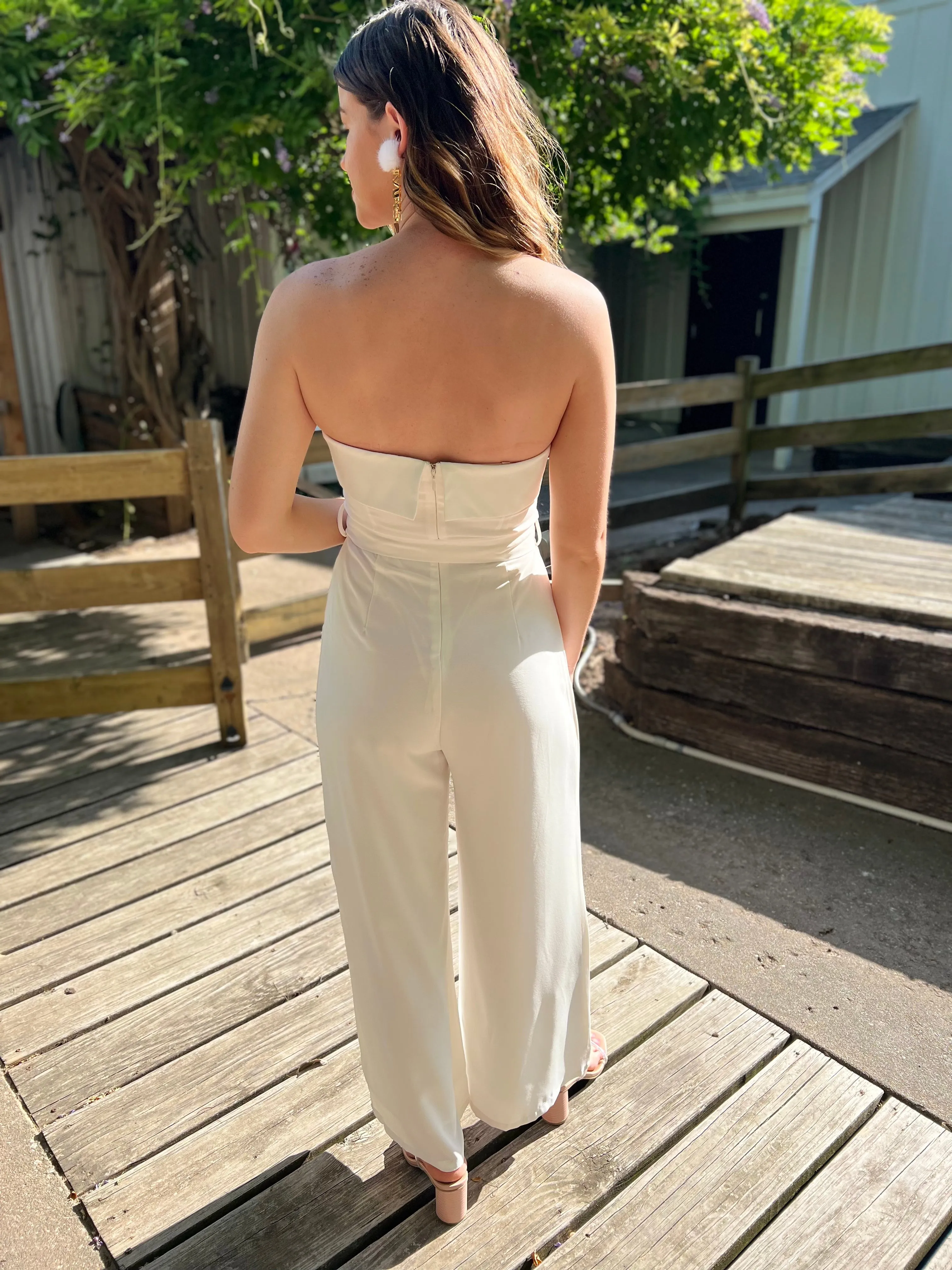 Say I Do White Jumpsuit