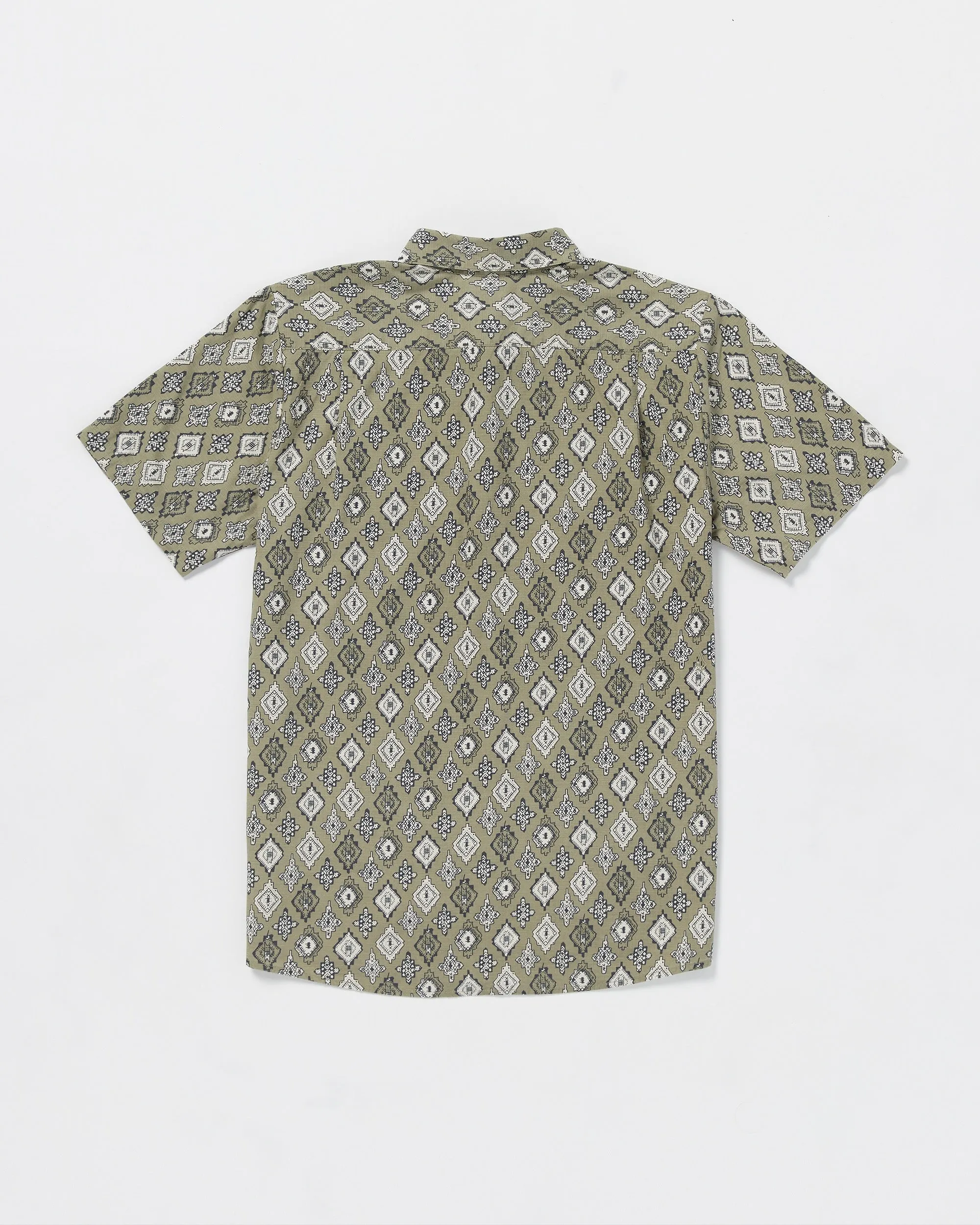 Scaler Stone Woven Short Sleeve Shirt - Thyme Green