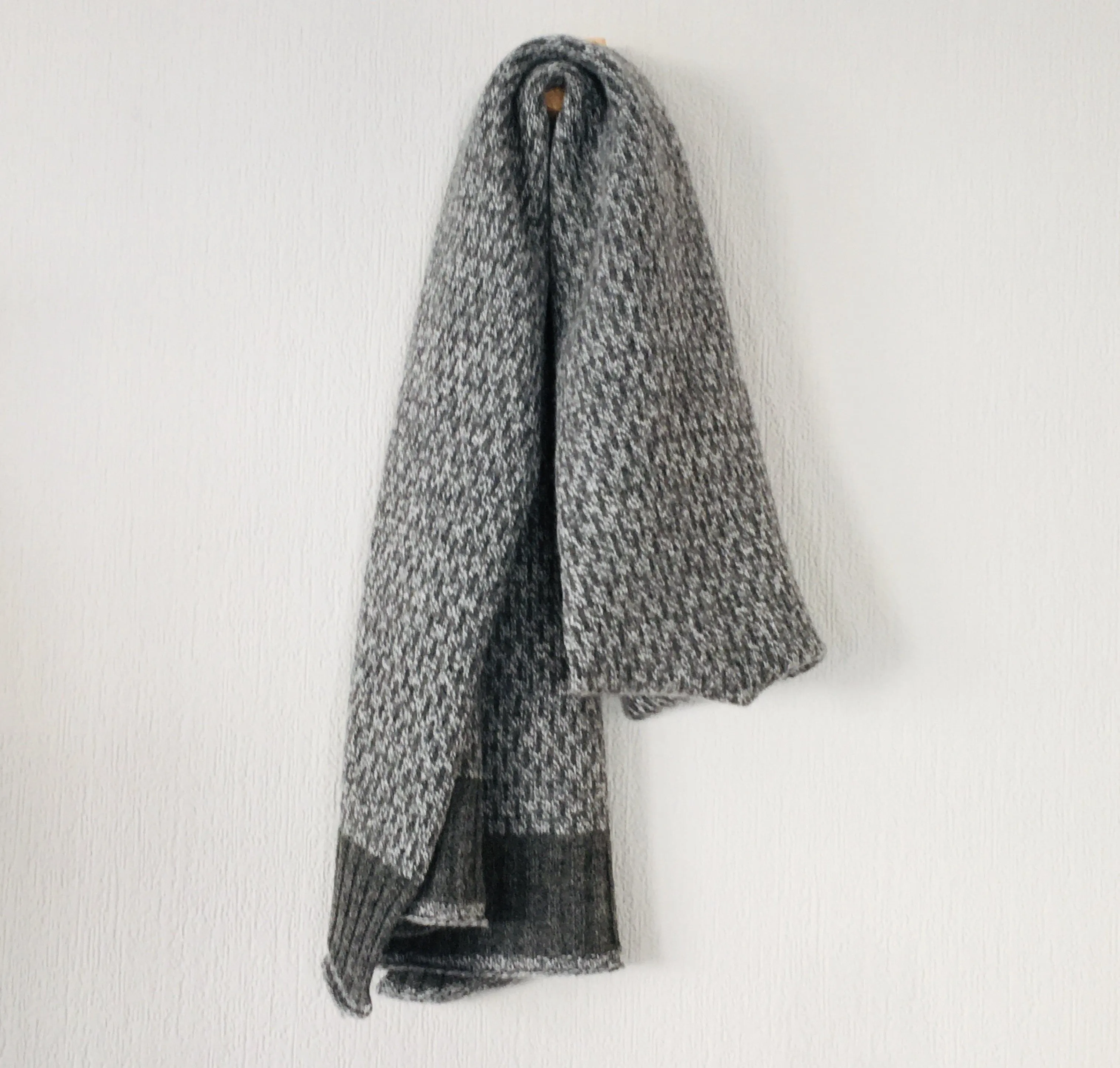 Scarf - super soft merino lambswool Nordic scarf in marled yarn