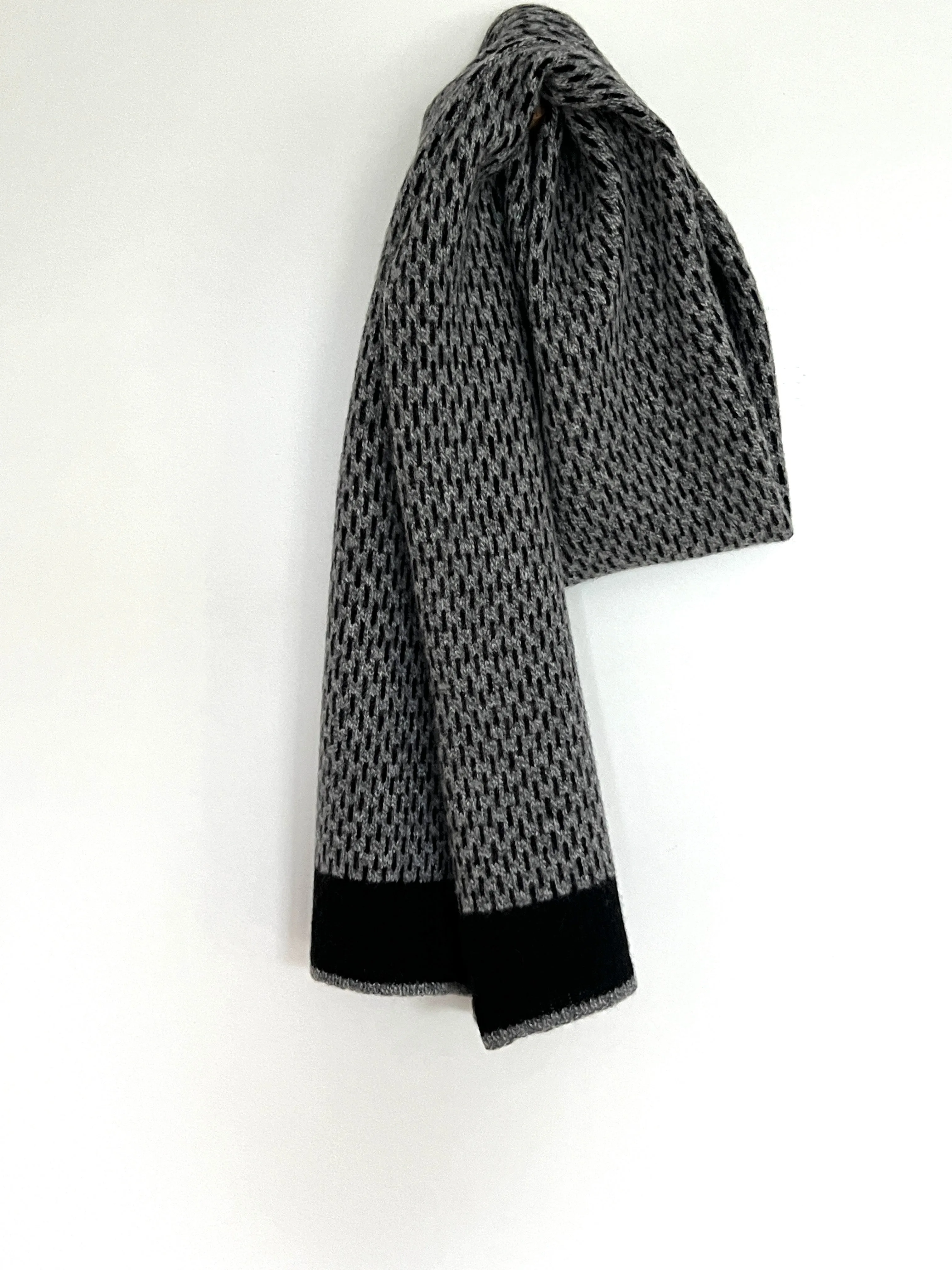 Scarf - super soft merino lambswool Nordic scarf in marled yarn