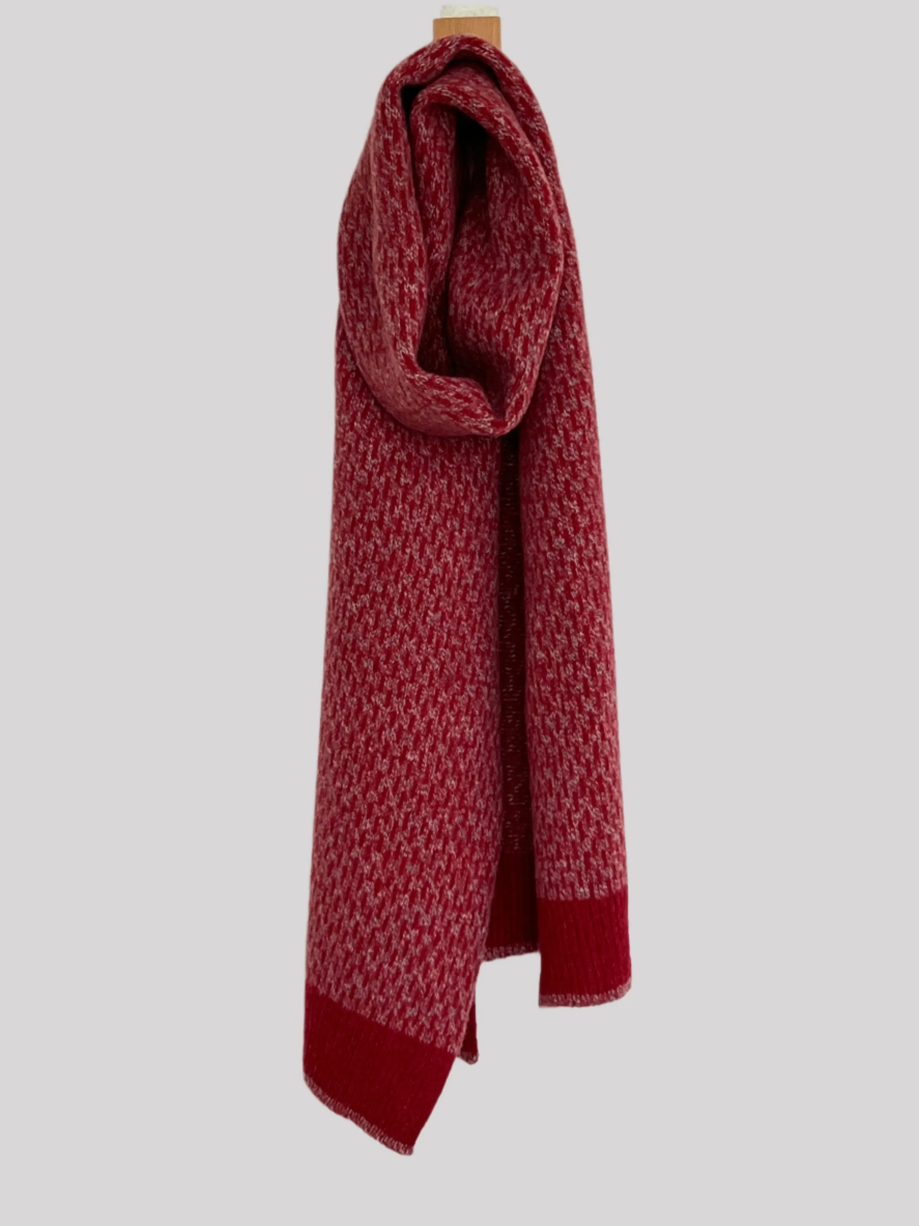 Scarf - super soft merino lambswool Nordic scarf in marled yarn