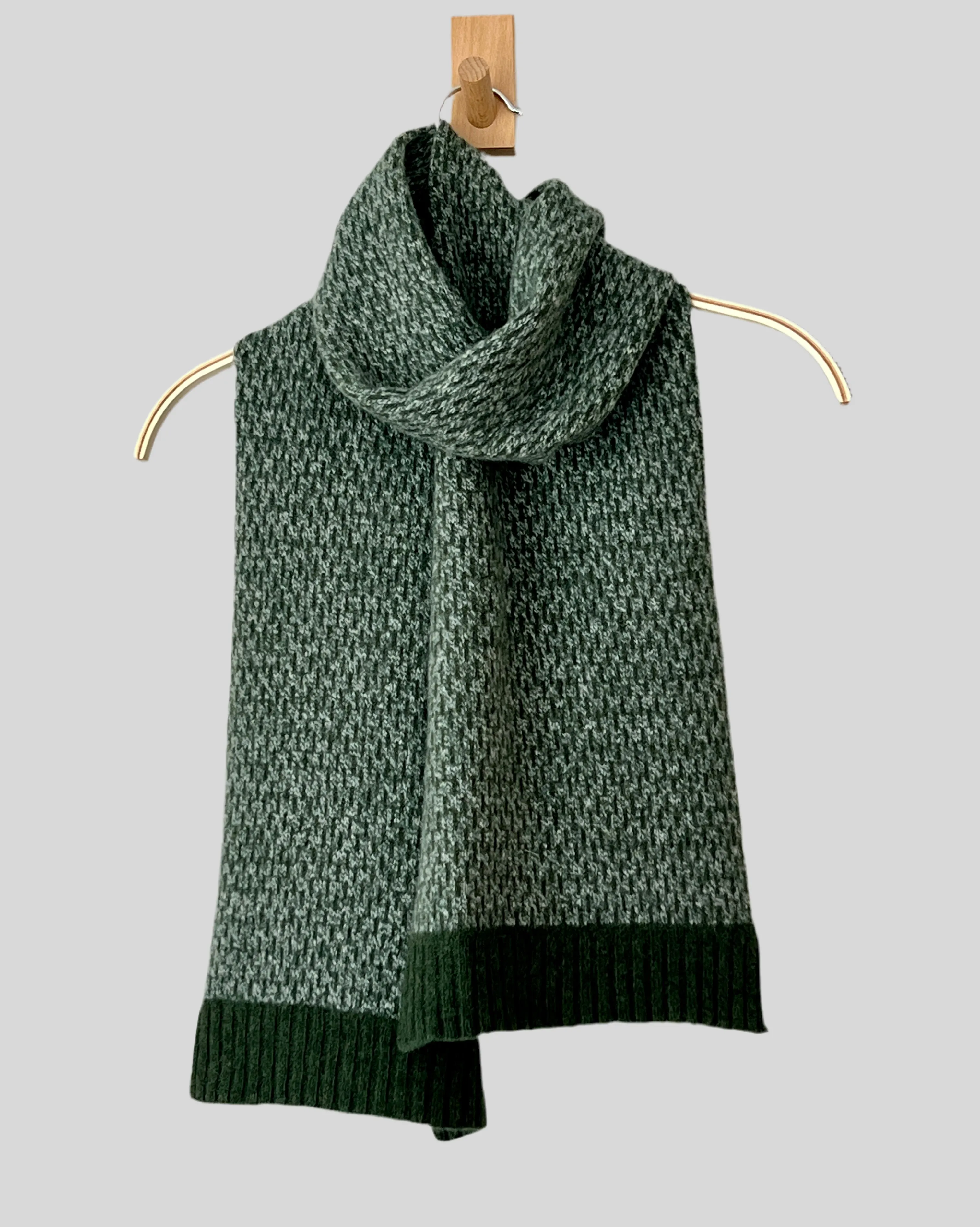 Scarf - super soft merino lambswool Nordic scarf in marled yarn