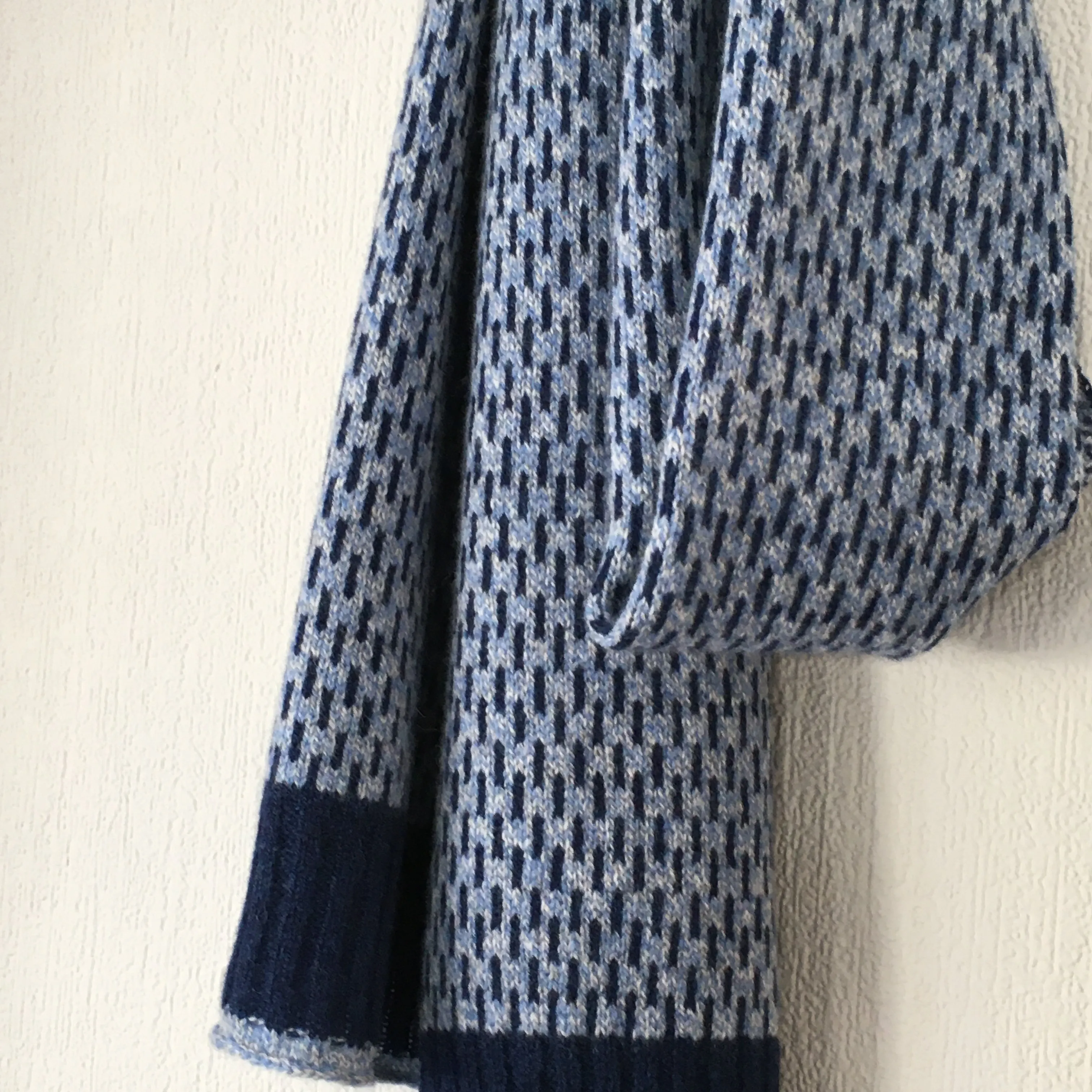 Scarf - super soft merino lambswool Nordic scarf in marled yarn