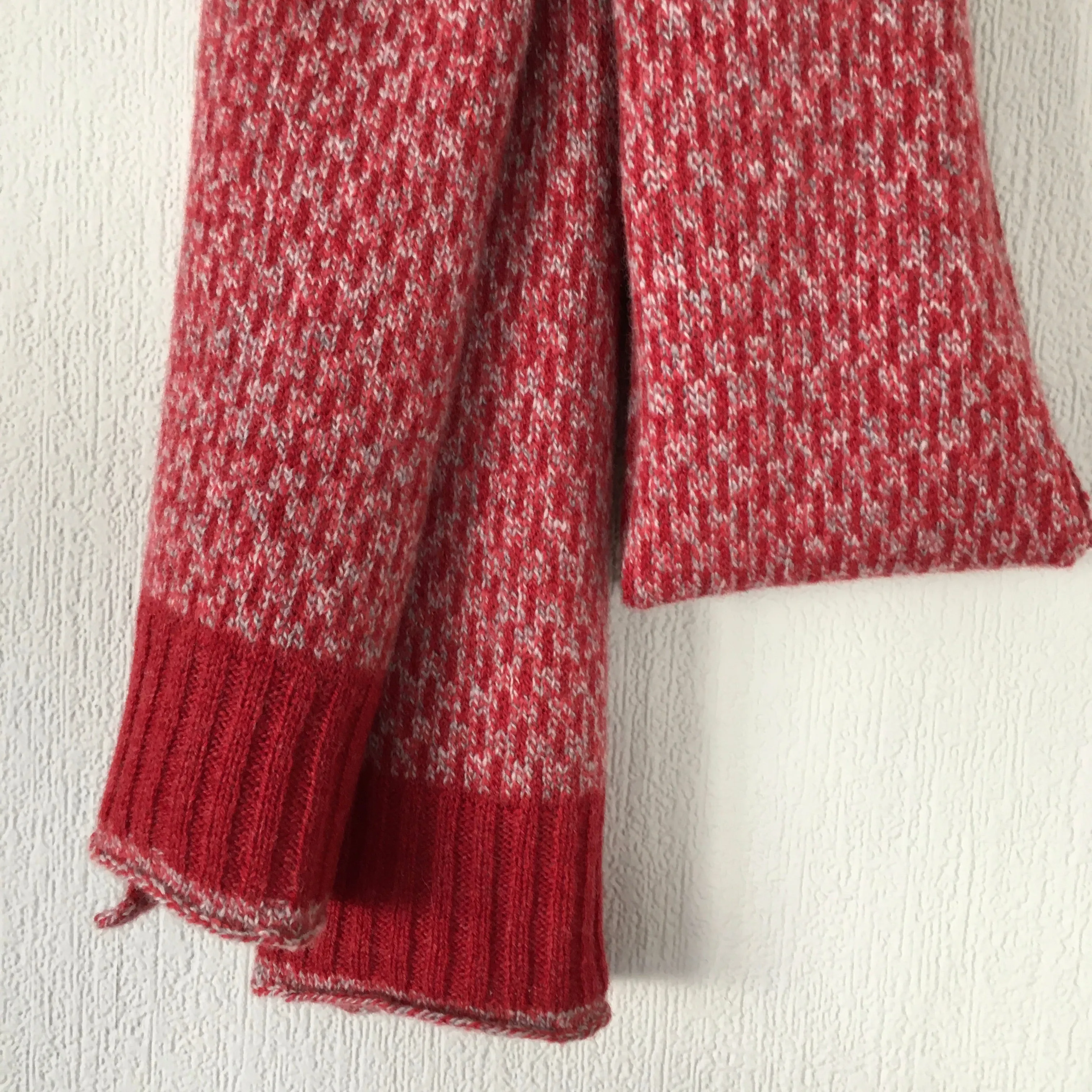 Scarf - super soft merino lambswool Nordic scarf in marled yarn