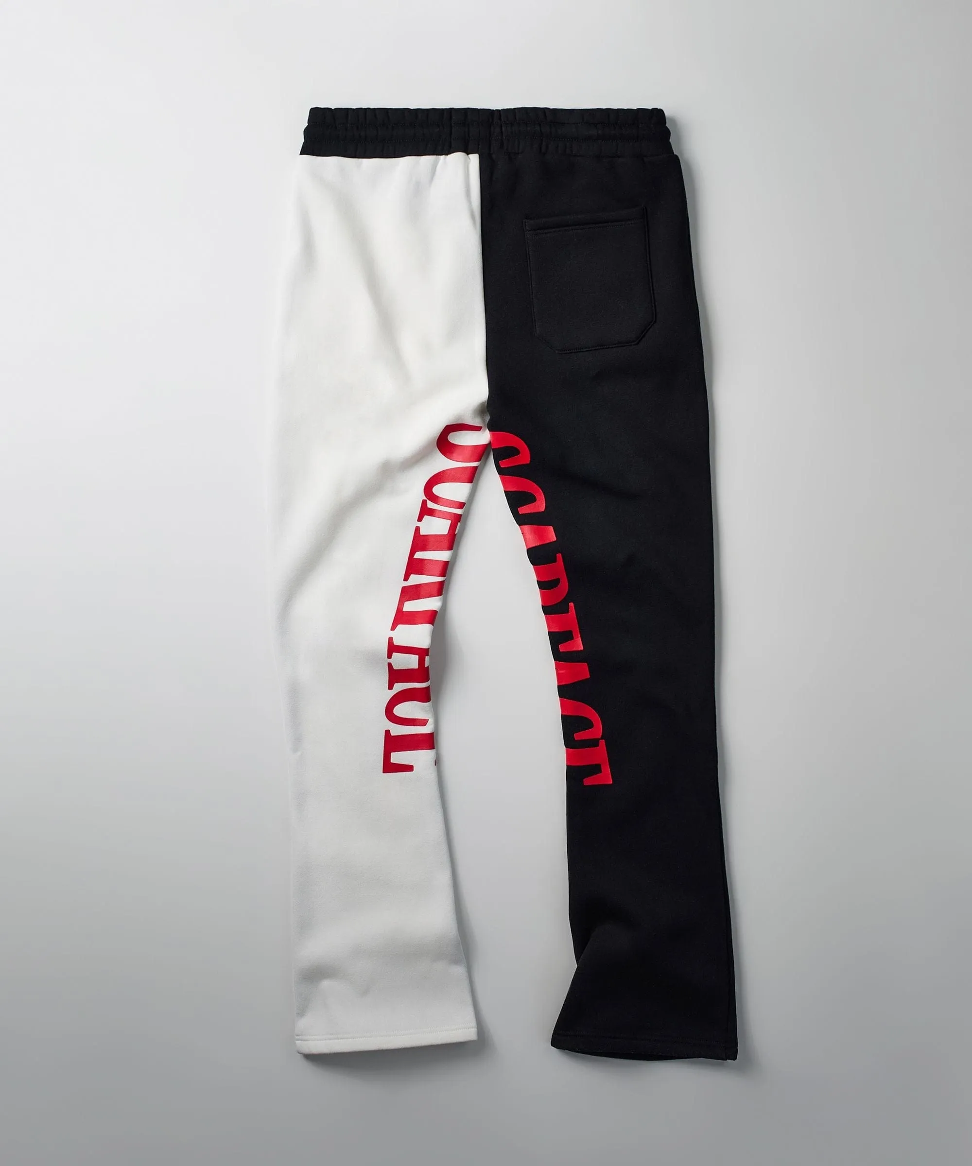 Scarface Split Flare Sweatpants - Black&White