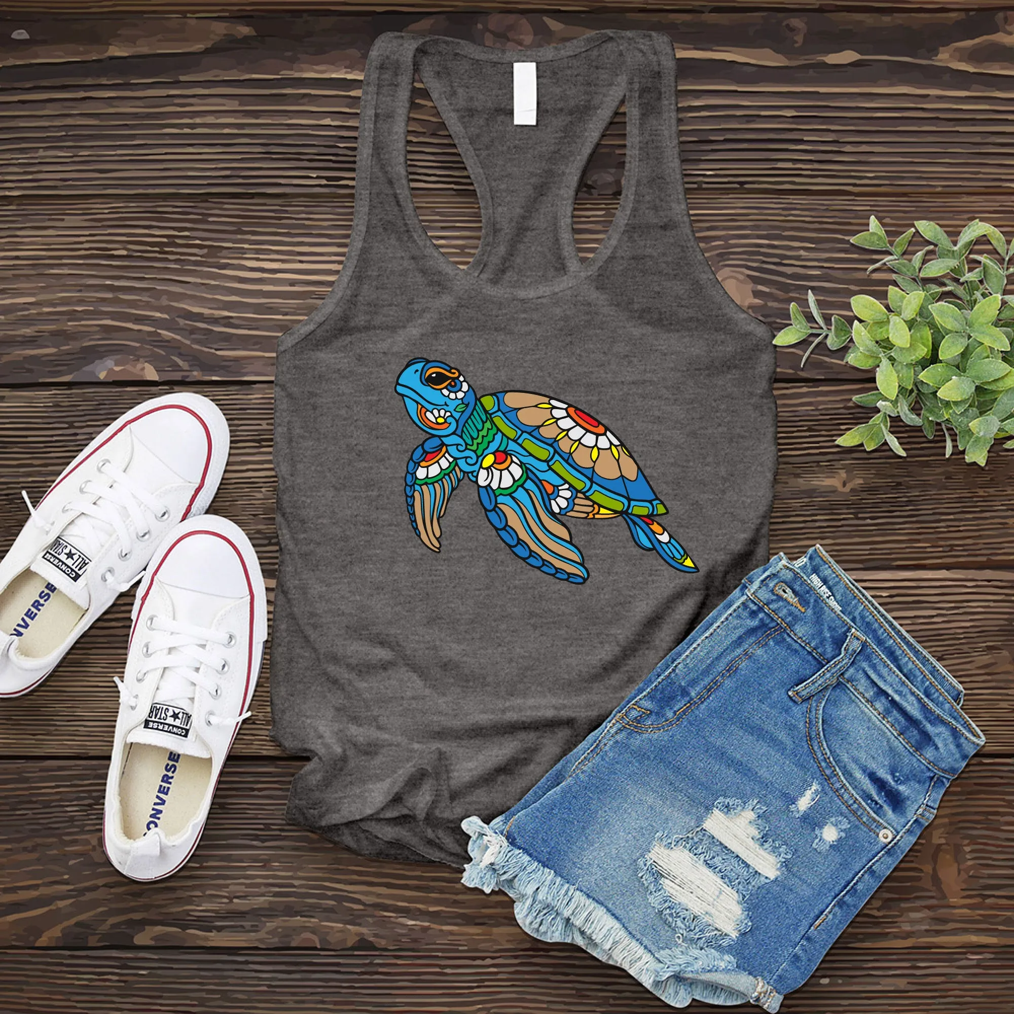 Sea Turtle Mandala Women's Tank Top