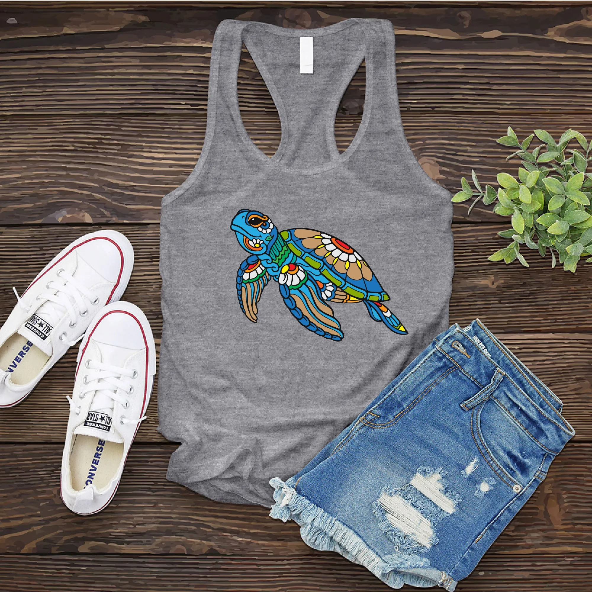 Sea Turtle Mandala Women's Tank Top