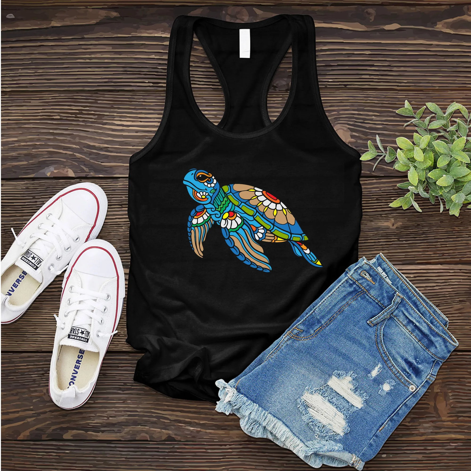 Sea Turtle Mandala Women's Tank Top