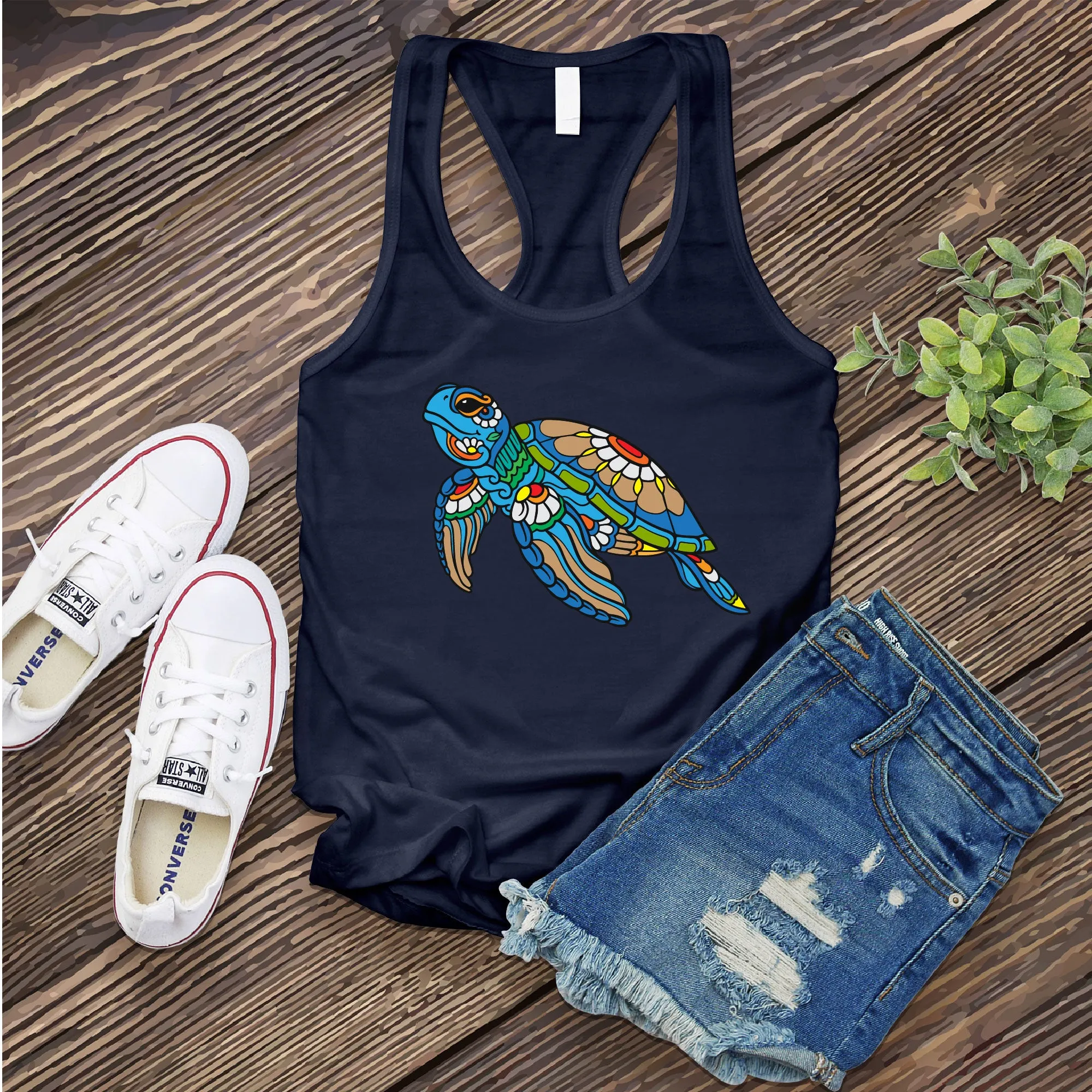 Sea Turtle Mandala Women's Tank Top