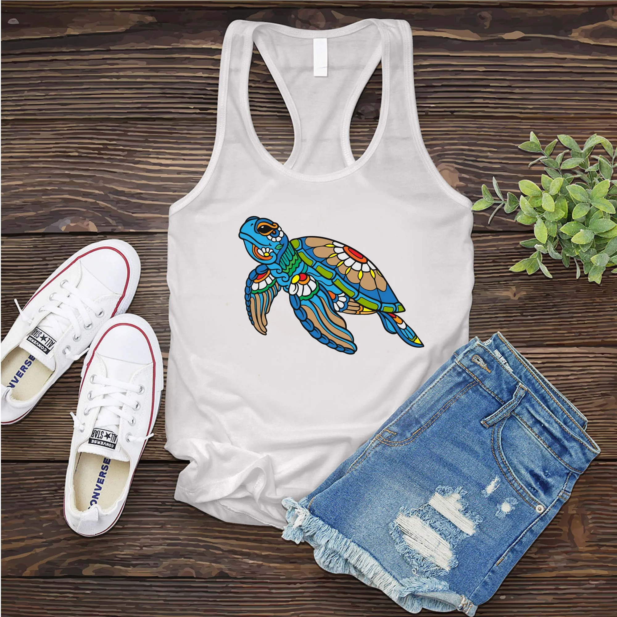 Sea Turtle Mandala Women's Tank Top