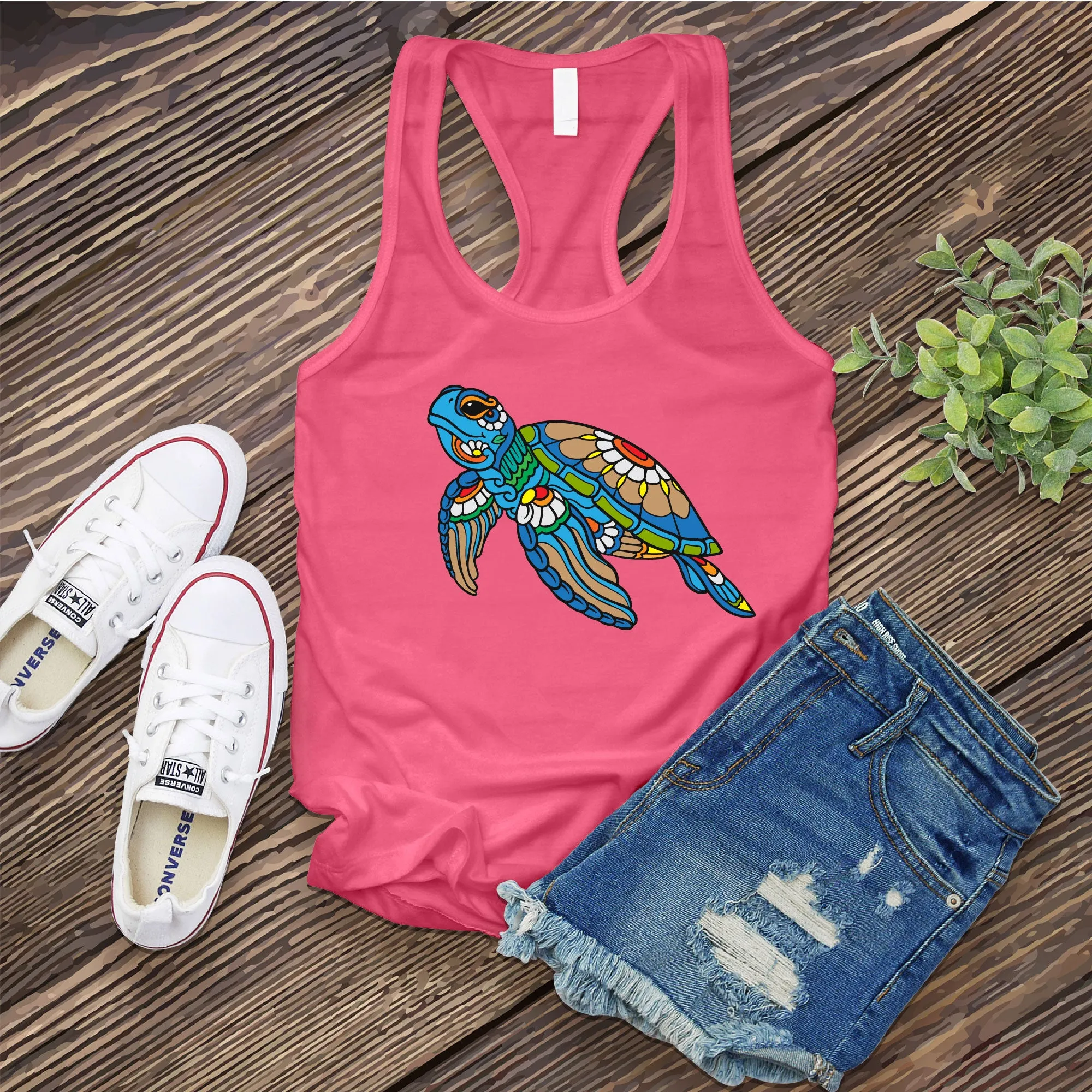 Sea Turtle Mandala Women's Tank Top