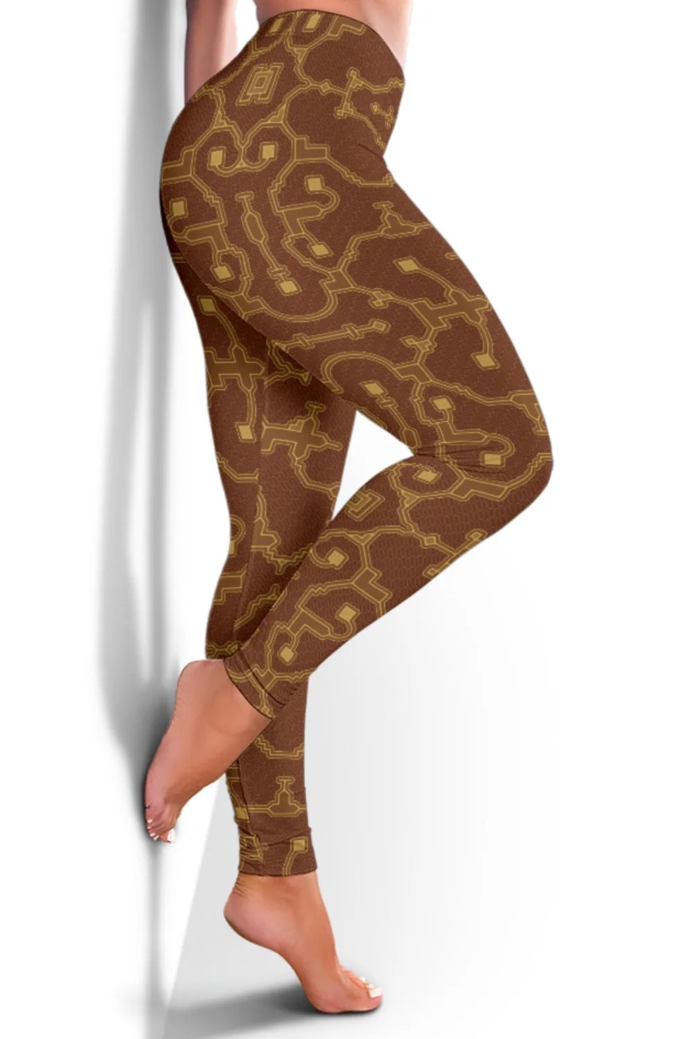 Shipibo Conibo - Foxy Orange | Leggings | Mandalazed