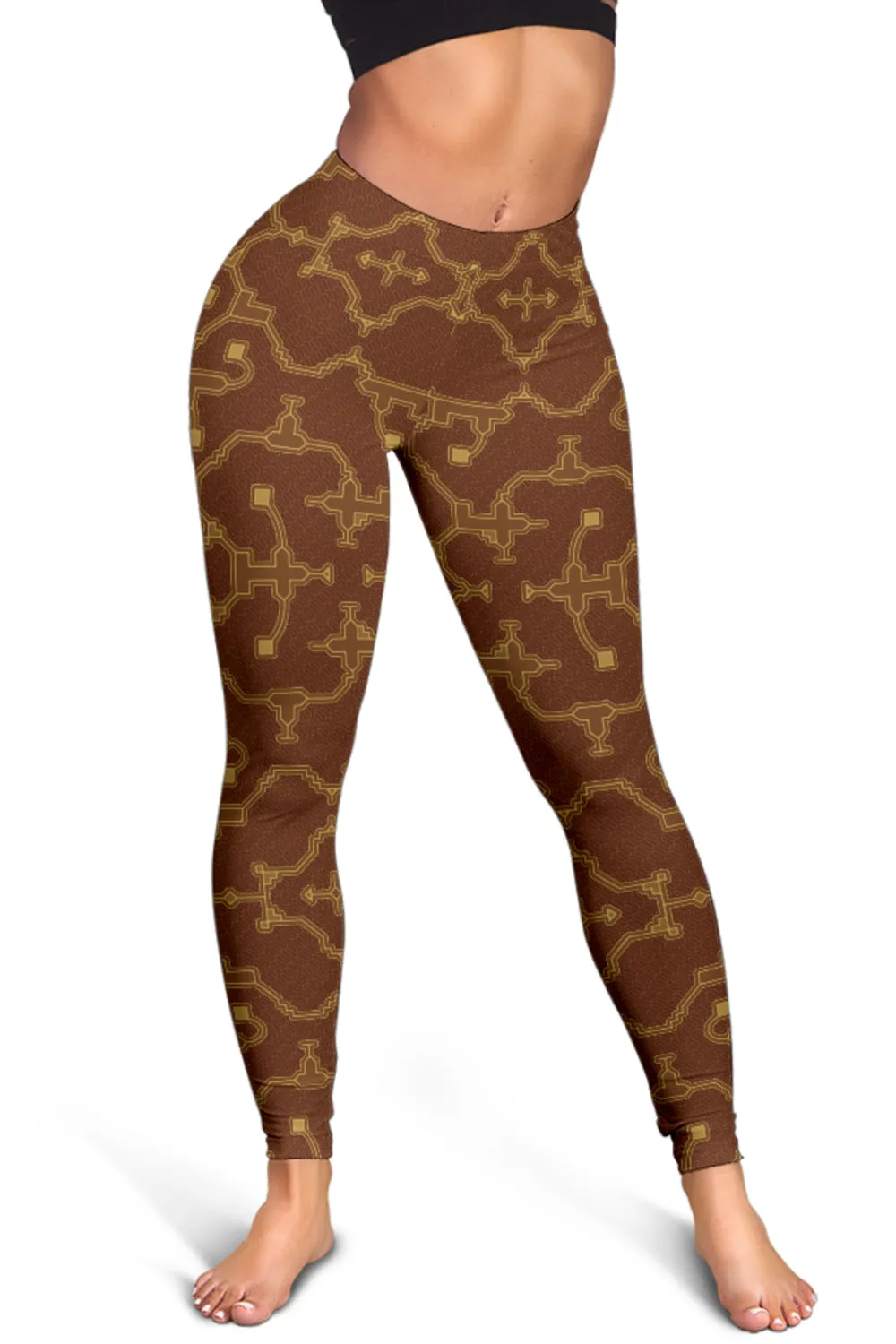 Shipibo Conibo - Foxy Orange | Leggings | Mandalazed