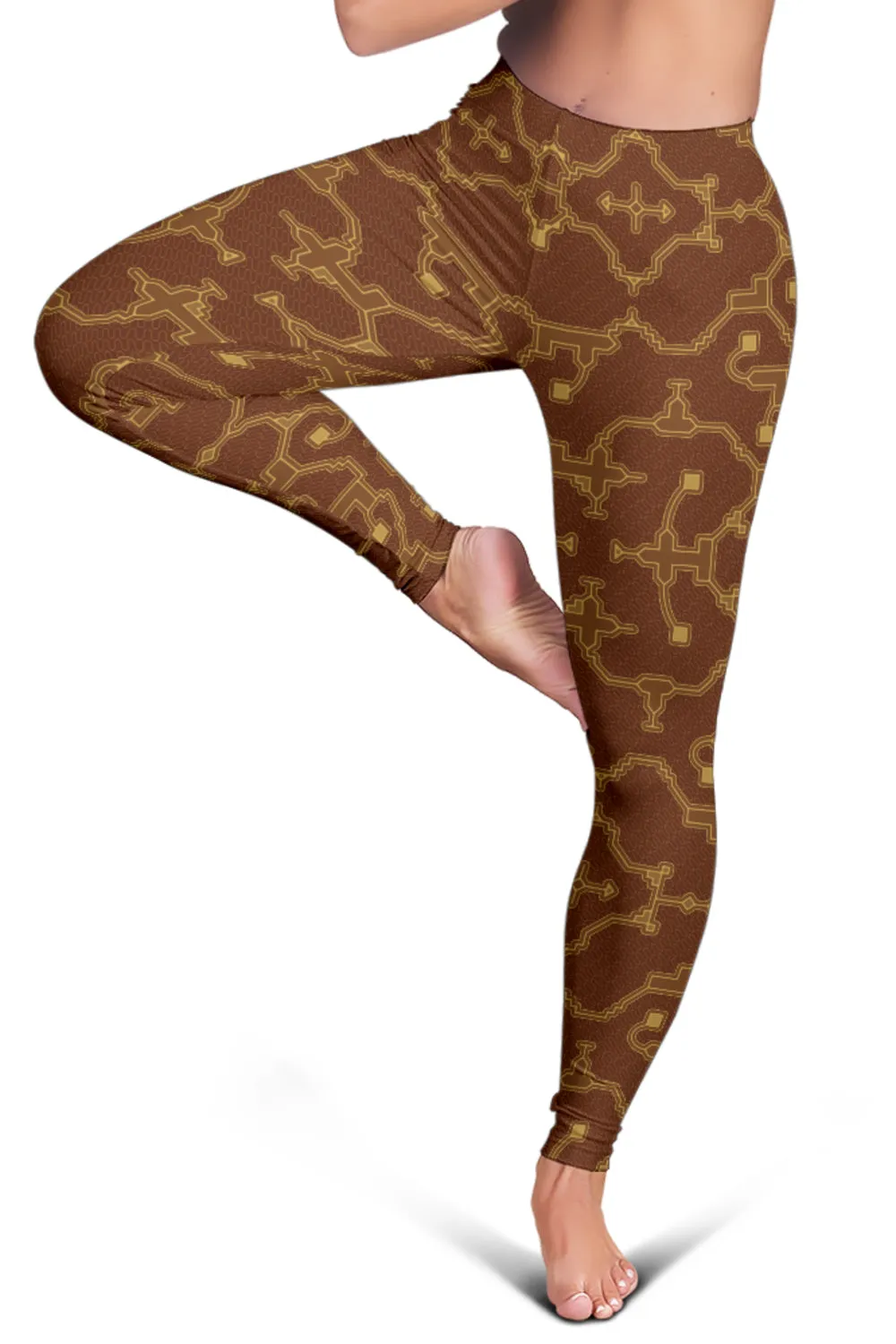 Shipibo Conibo - Foxy Orange | Leggings | Mandalazed