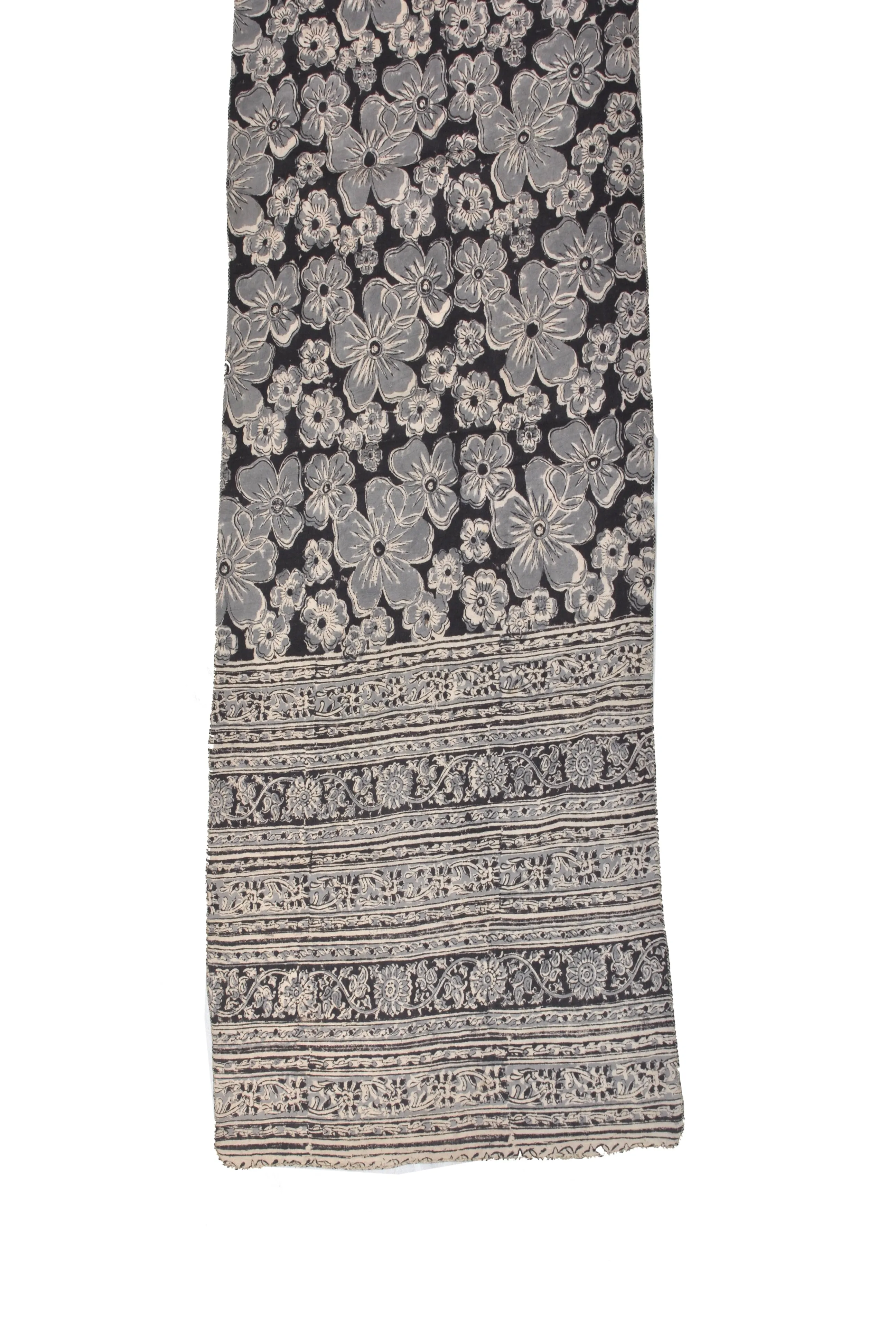 SOP0001 - Kalamkari Oblong Scarf with border print