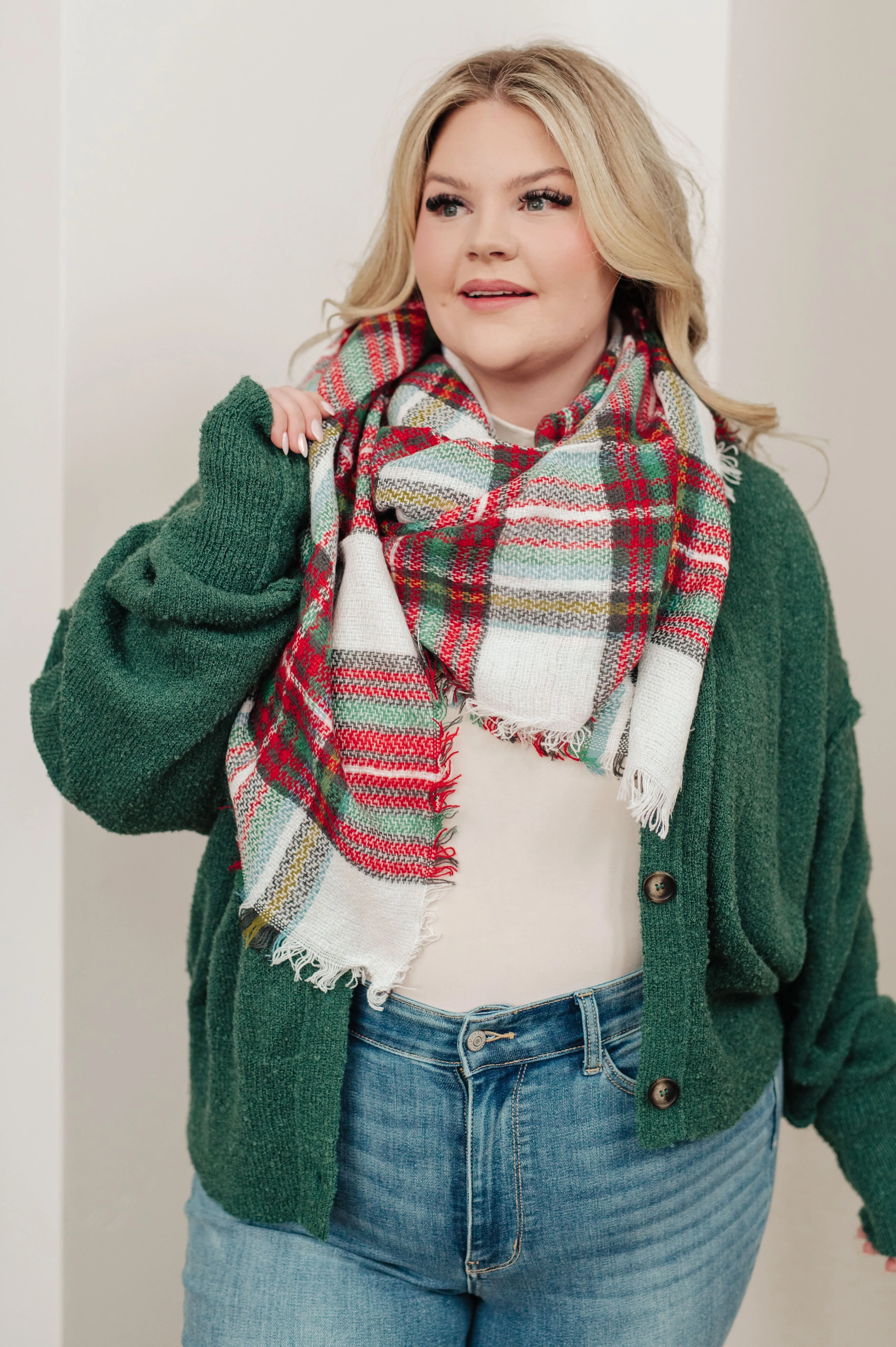 SP24- AVENUE SHOPS- Holiday Plaid Scarf